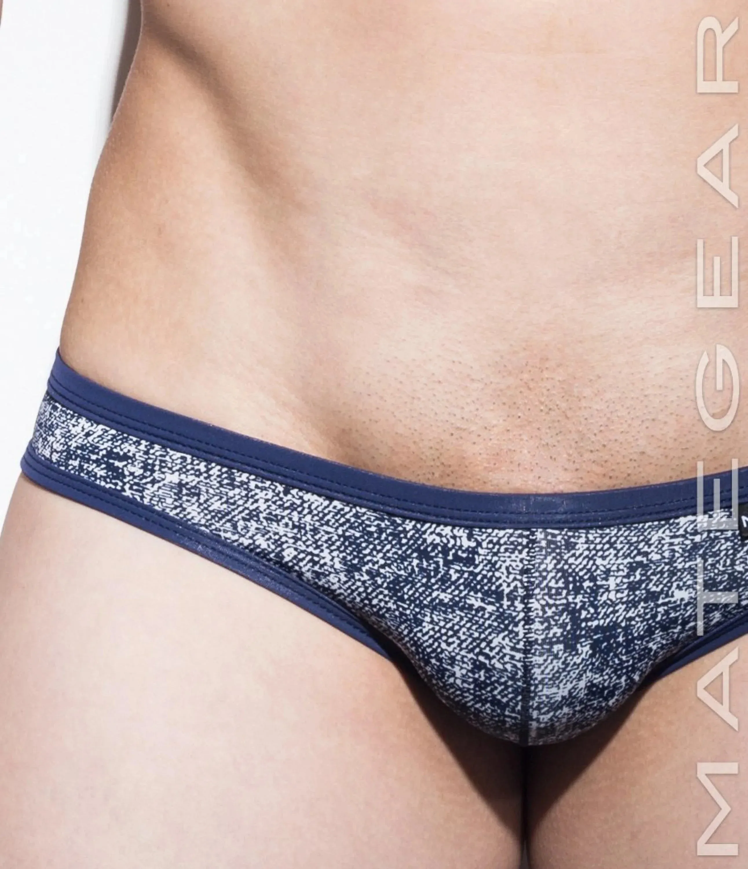 [2pc/Pack] Sexy Men's Underwear Mini Squarecut Trunks - Ran Kwang (Flat Front / Reduced Sides) (Thin Nylon Special Fabric Signature Series)