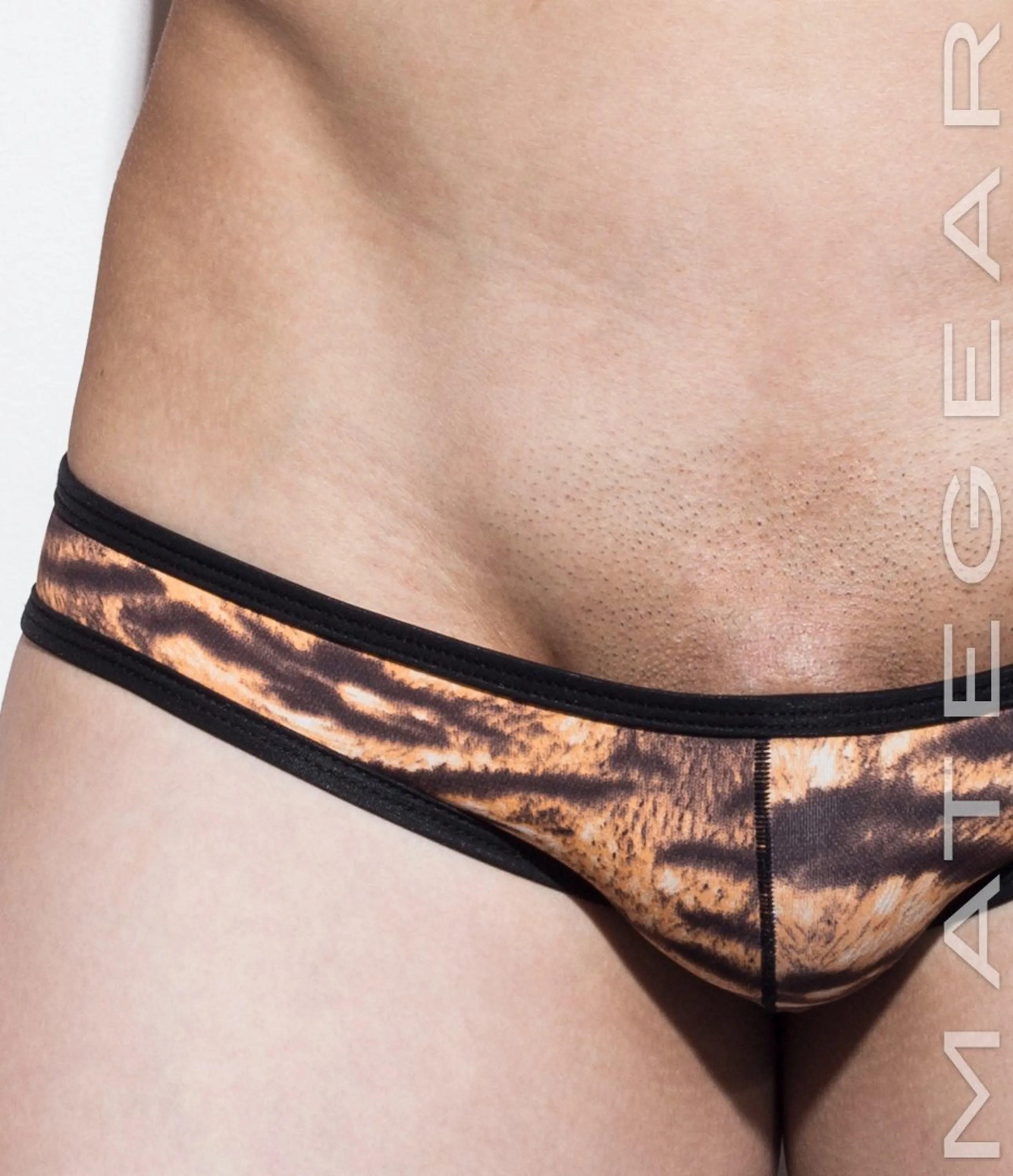 [2pc/Pack] Sexy Men's Underwear Mini Squarecut Trunks - Ran Kwang (Flat Front / Reduced Sides) (Thin Nylon Special Fabric Signature Series)