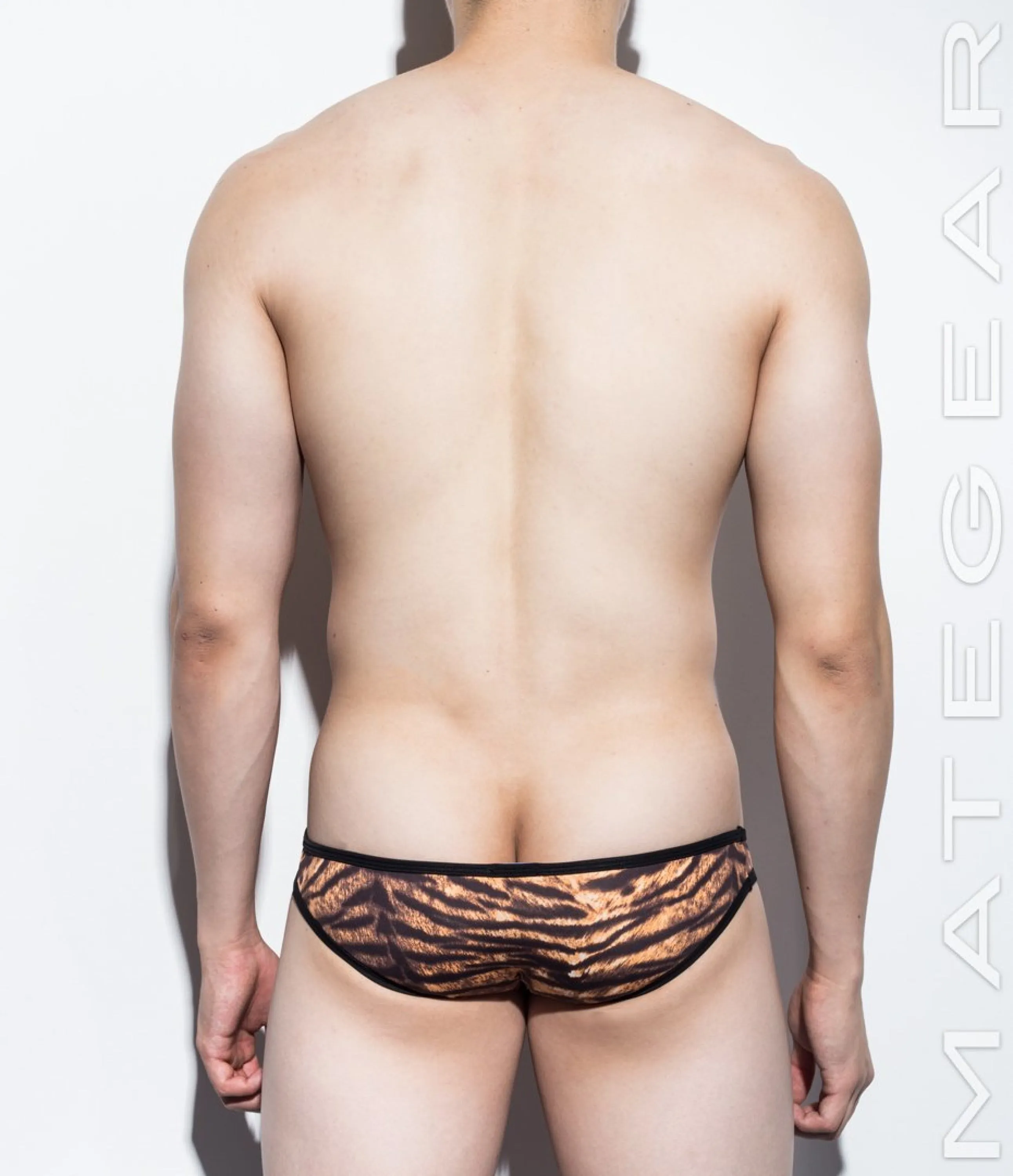 [2pc/Pack] Sexy Men's Underwear Mini Squarecut Trunks - Ran Kwang (Flat Front / Reduced Sides) (Thin Nylon Special Fabric Signature Series)