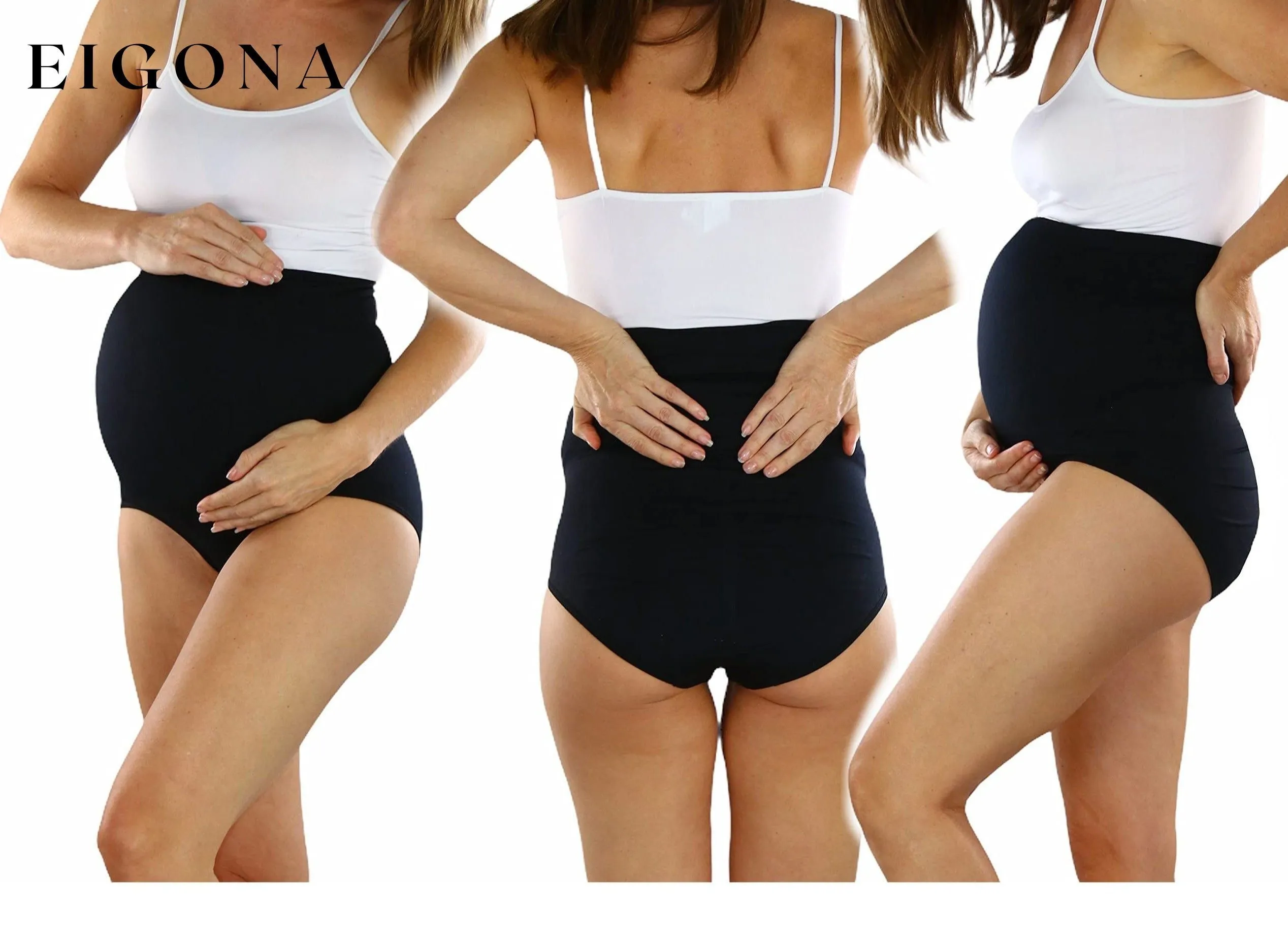 3-Pack: ToBeInStyle Women's High Waist Over The Bump Maternity Underwear