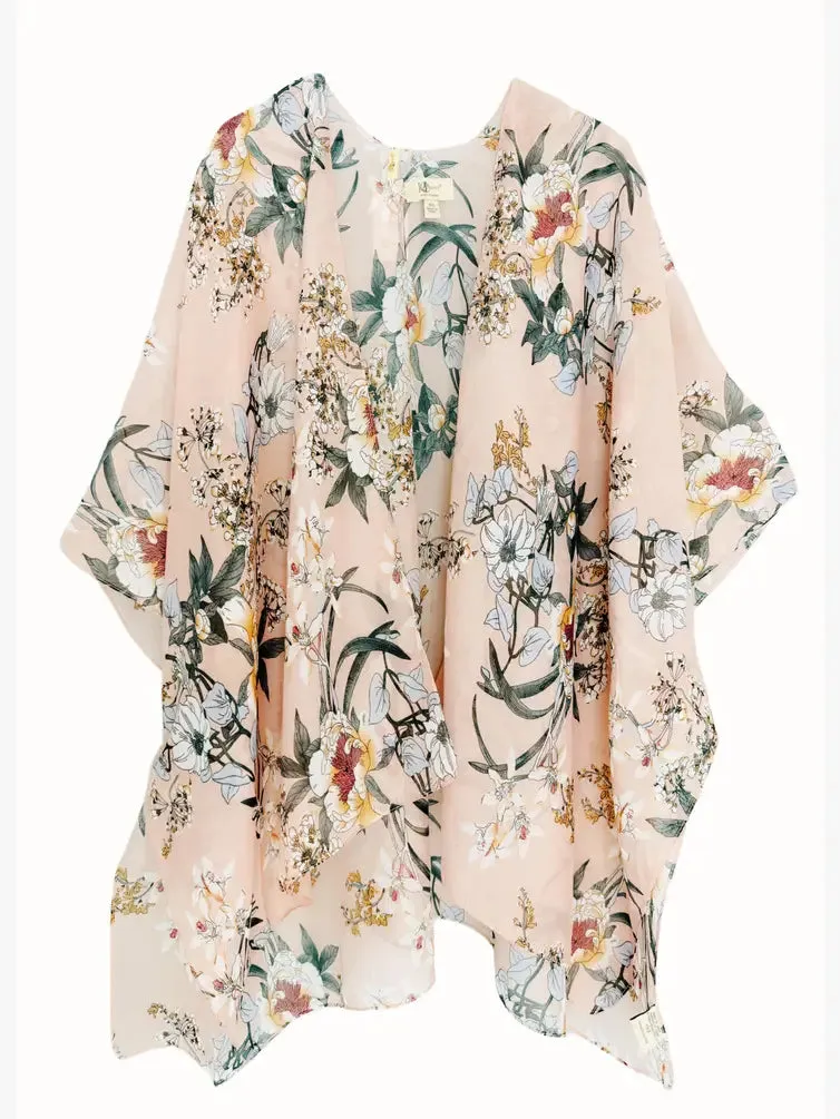 4 Colors--JC071231 Short Style Floral Kimono