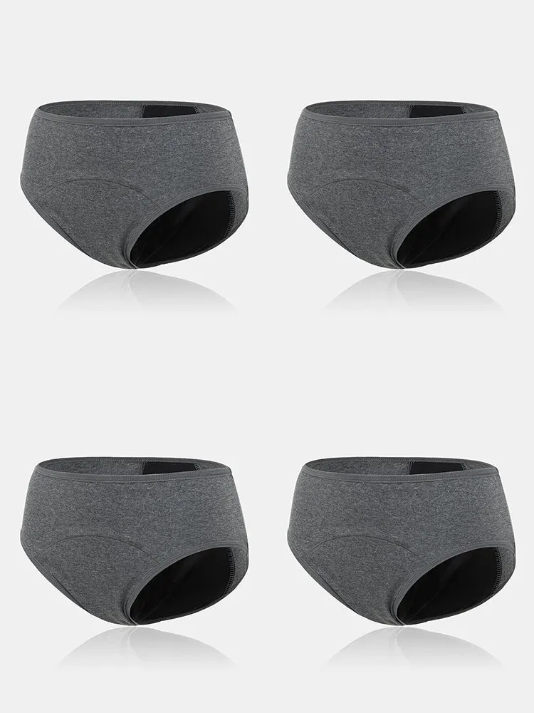 4-Pack Women's Seamless Low Waist Period Panties