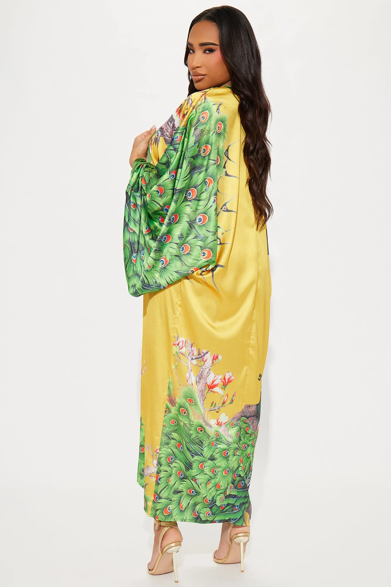 Above Status Satin Short Set - Yellow/combo