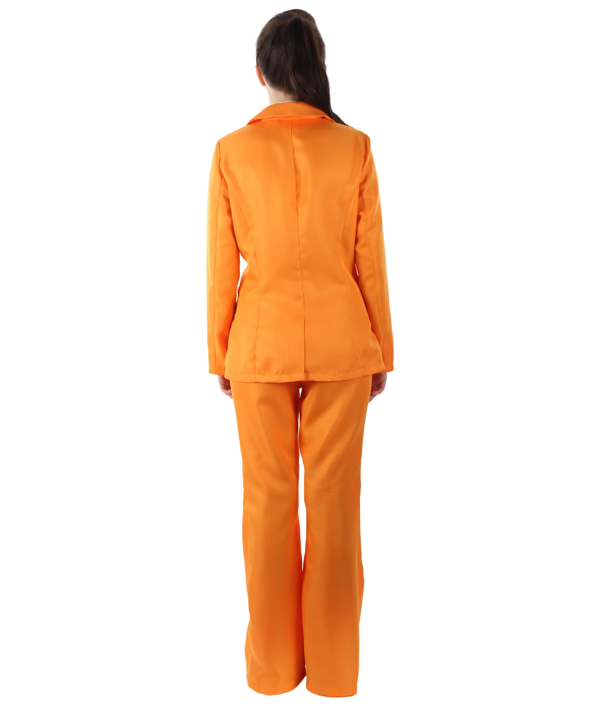 Adult Women's EXCLUSIVE! Deluxe Singer Summer Party Suit Costume | Orange Cosplay Costume