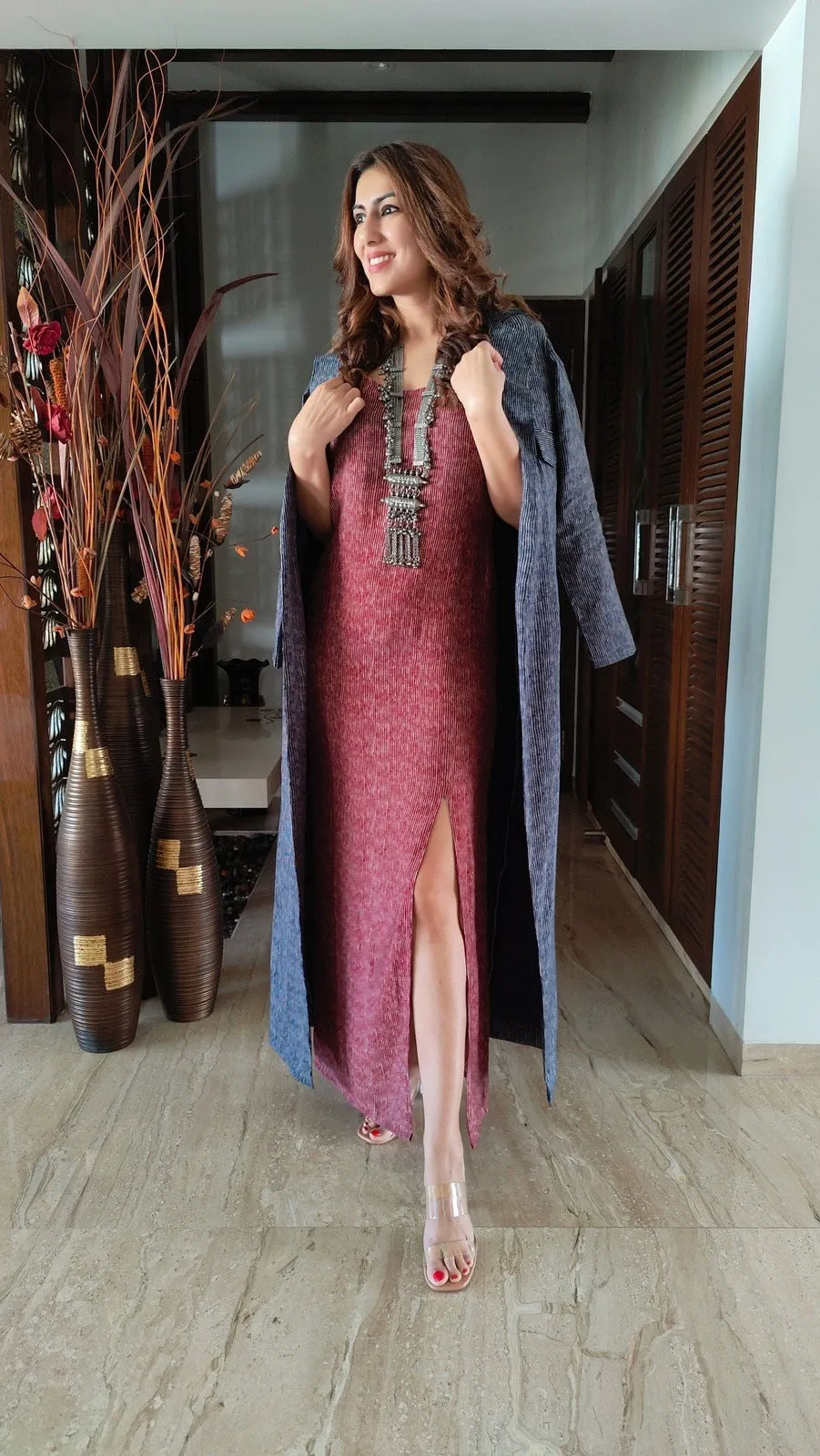 Alia Bhatt (limited edition) Red Blue Coord Set