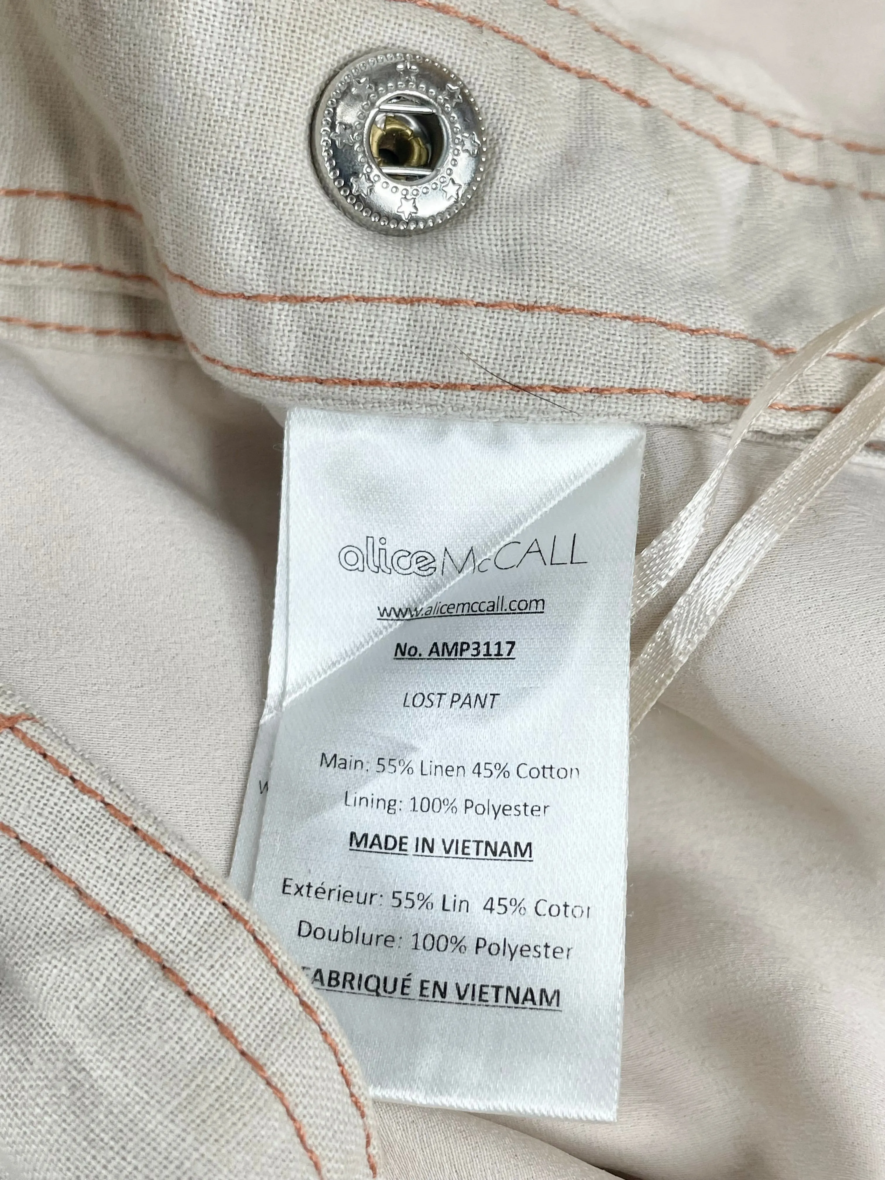 Alice McCall Beige Linen-Blend 'Lost' Culottes - AU12