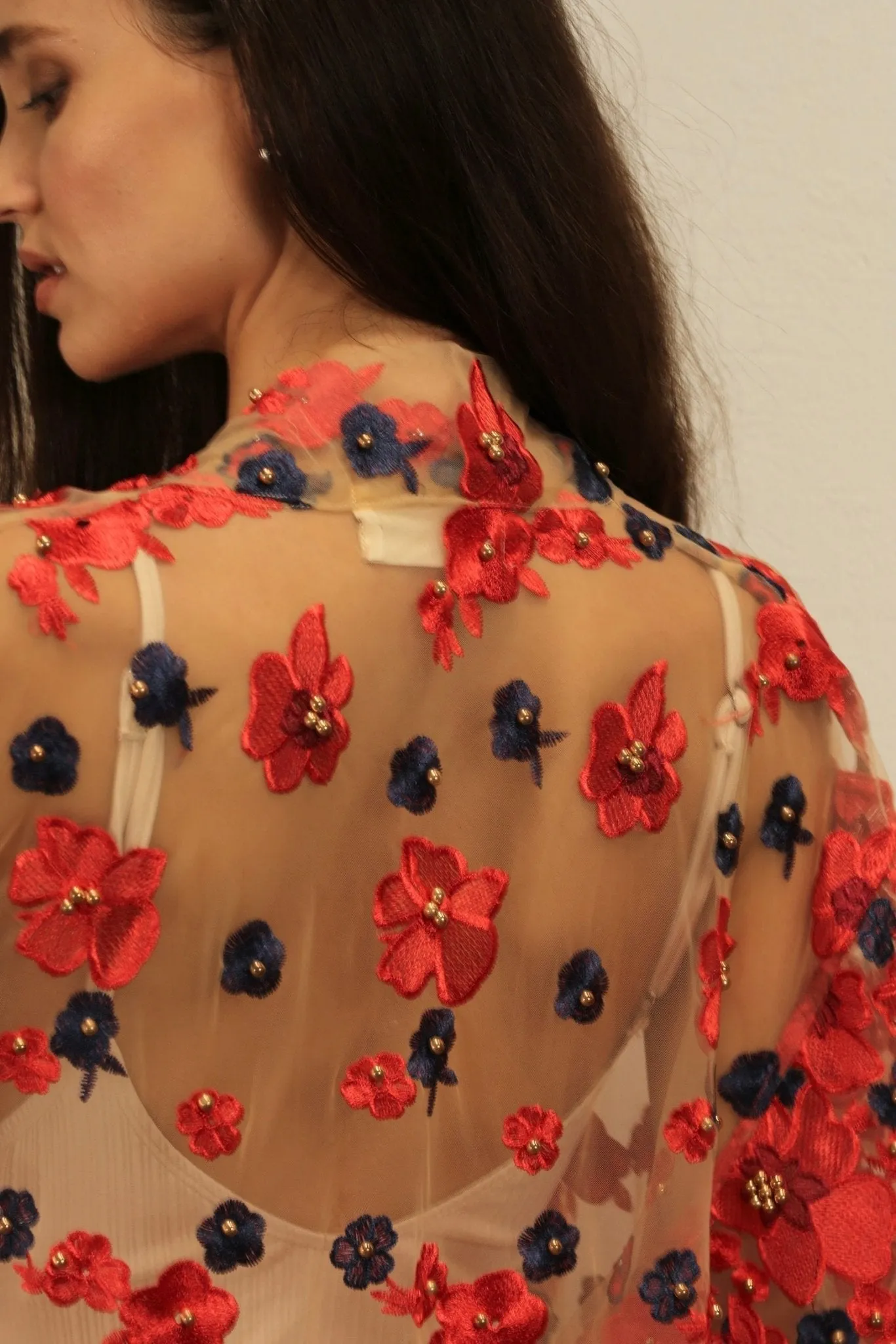 APHRODITE FLOWER CHIFFON SILK KIMONO