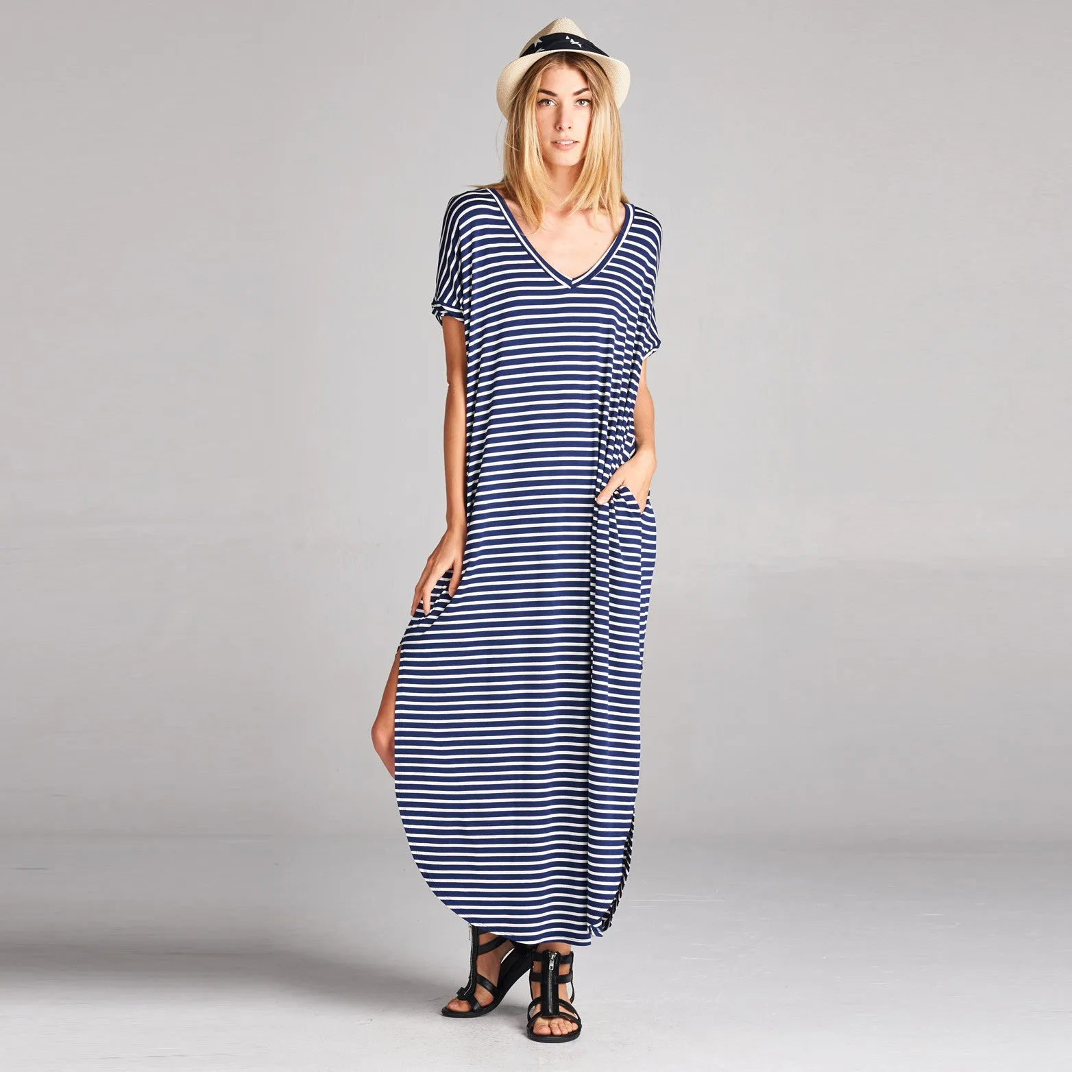 Assorted Striped Print Maxi Dress