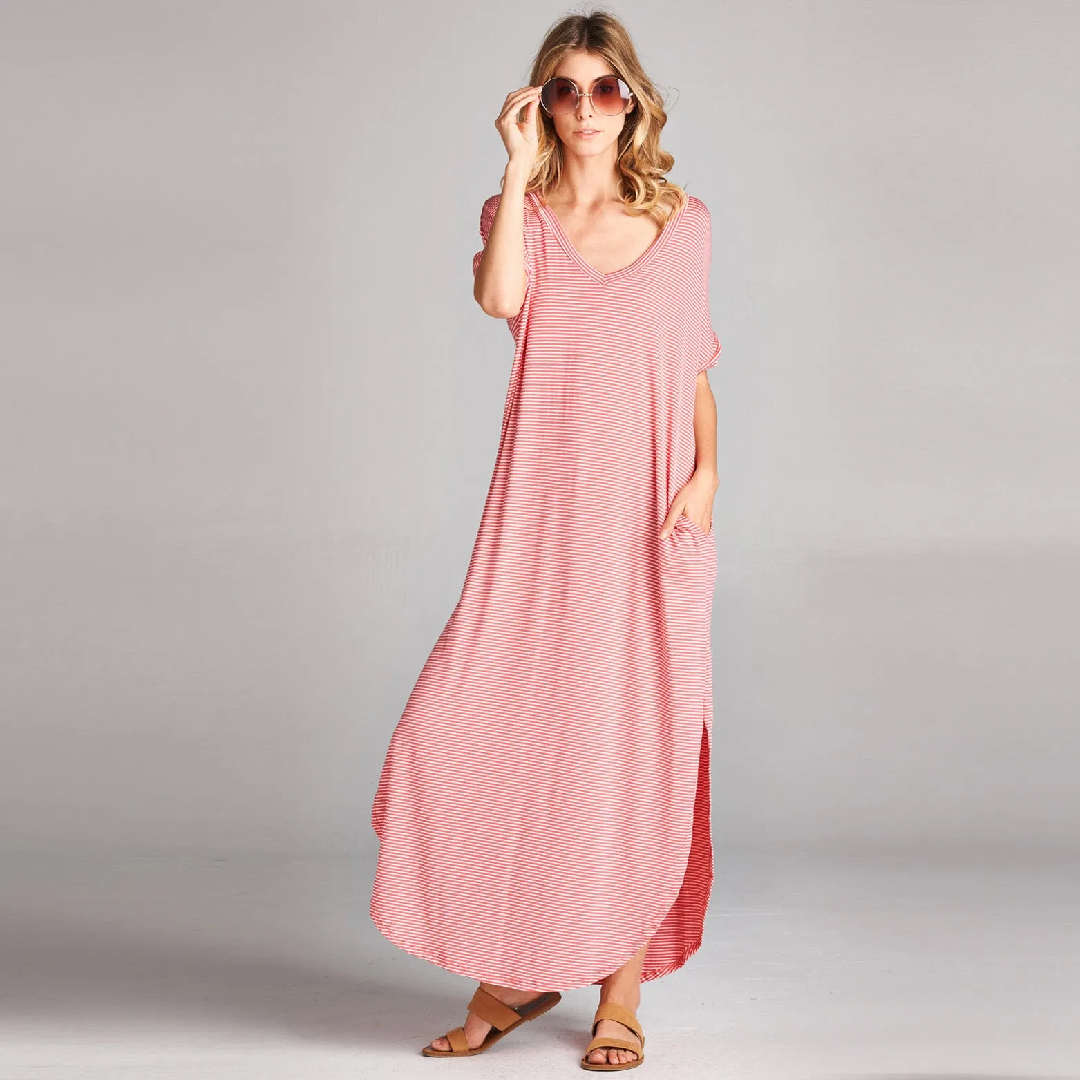 Assorted Striped Print Maxi Dress