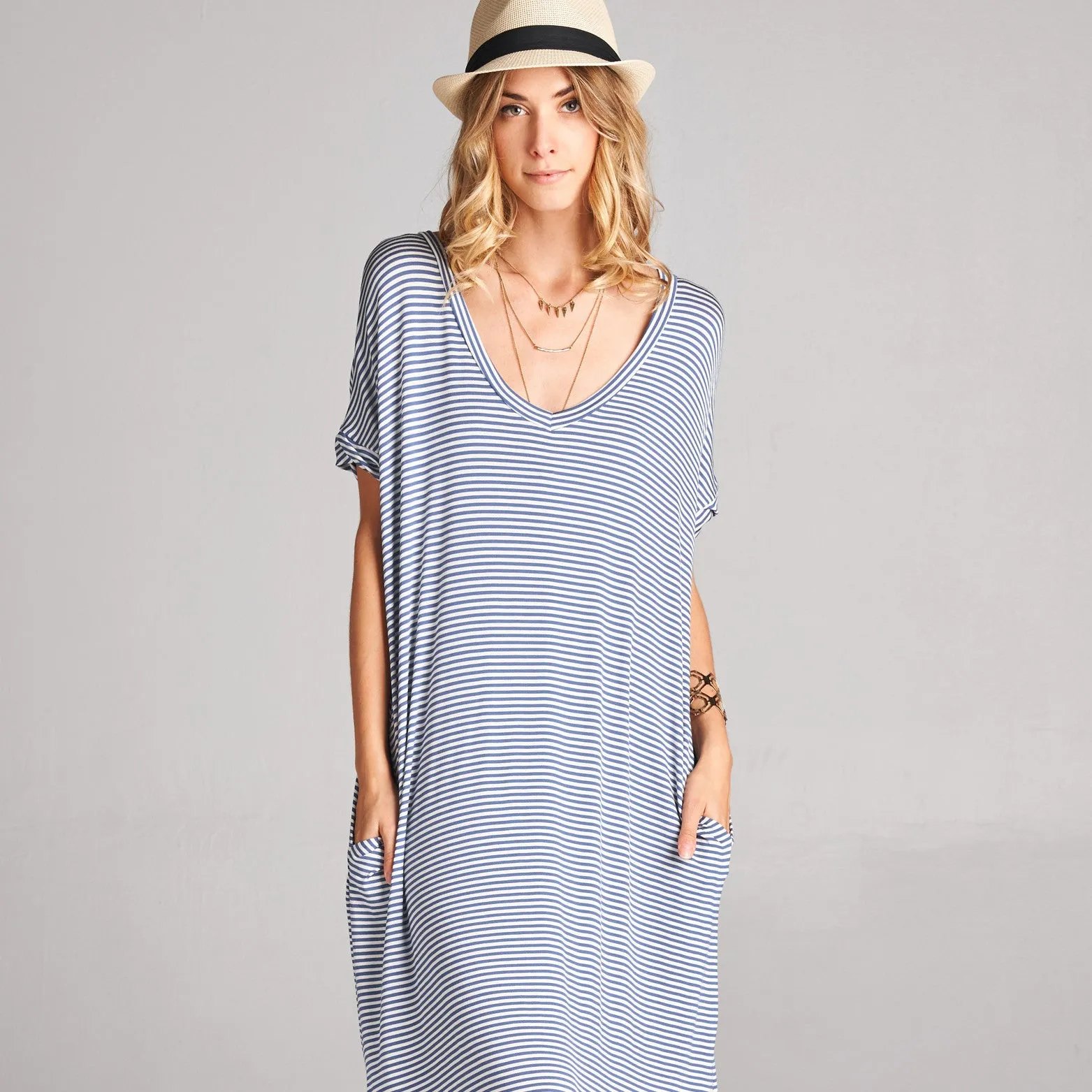 Assorted Striped Print Maxi Dress