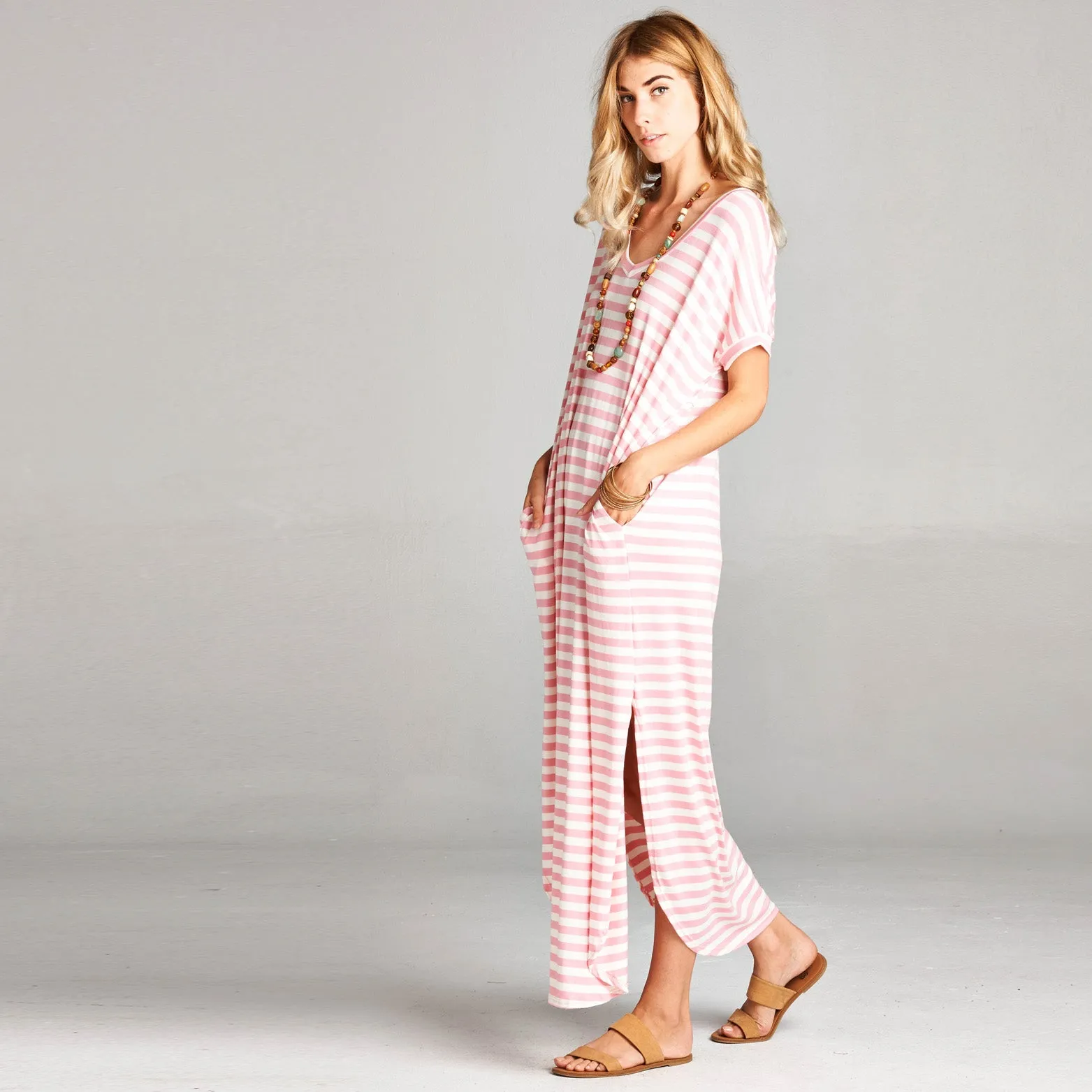 Assorted Striped Print Maxi Dress