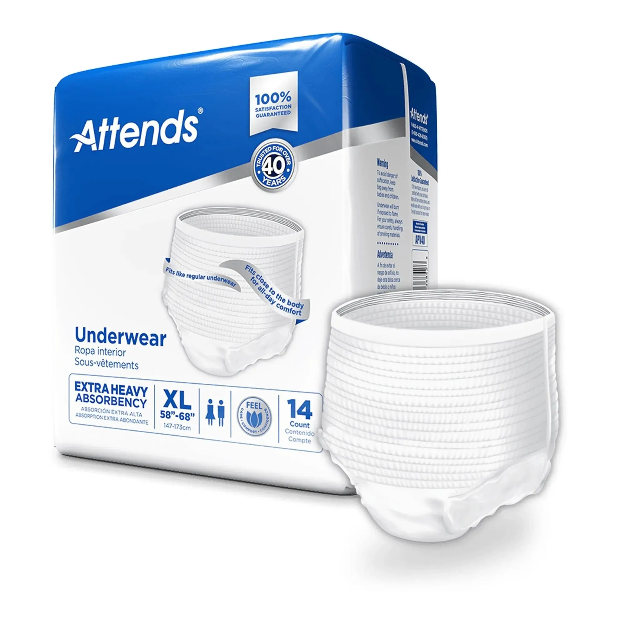 Attends® Care Moderate Absorbent Underwear, Extra Large
