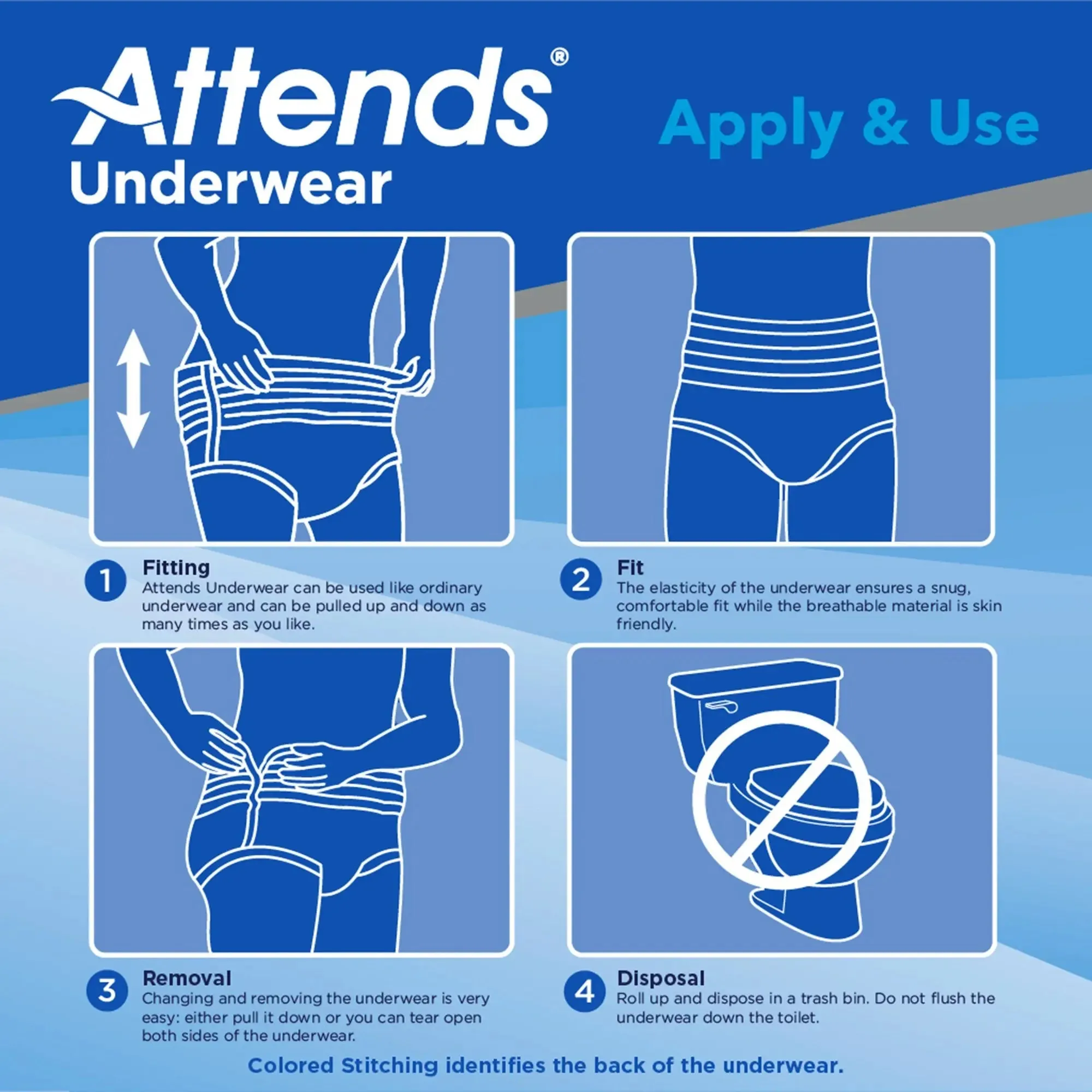 Attends® Care Moderate Absorbent Underwear, Extra Large