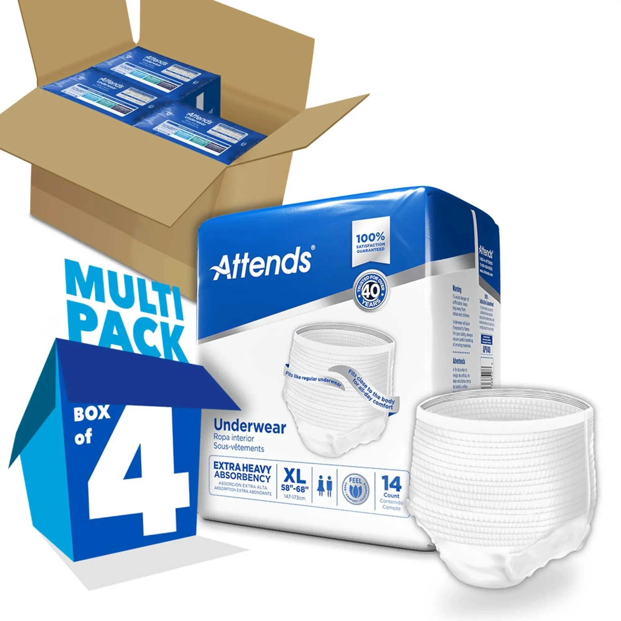 Attends® Care Moderate Absorbent Underwear, Extra Large