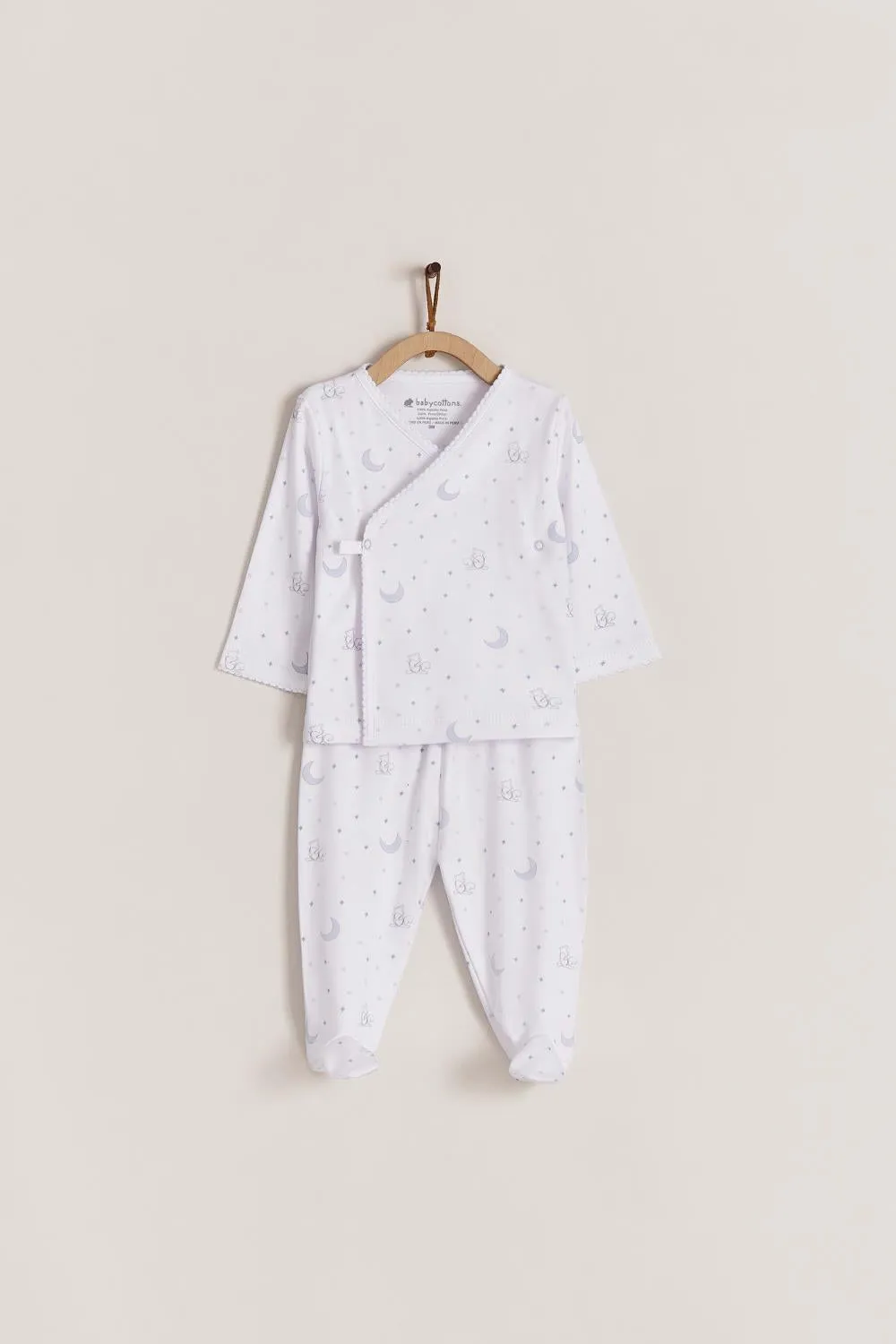 Babycottons Gustav In The Sky Kimono Set White & Light Blue