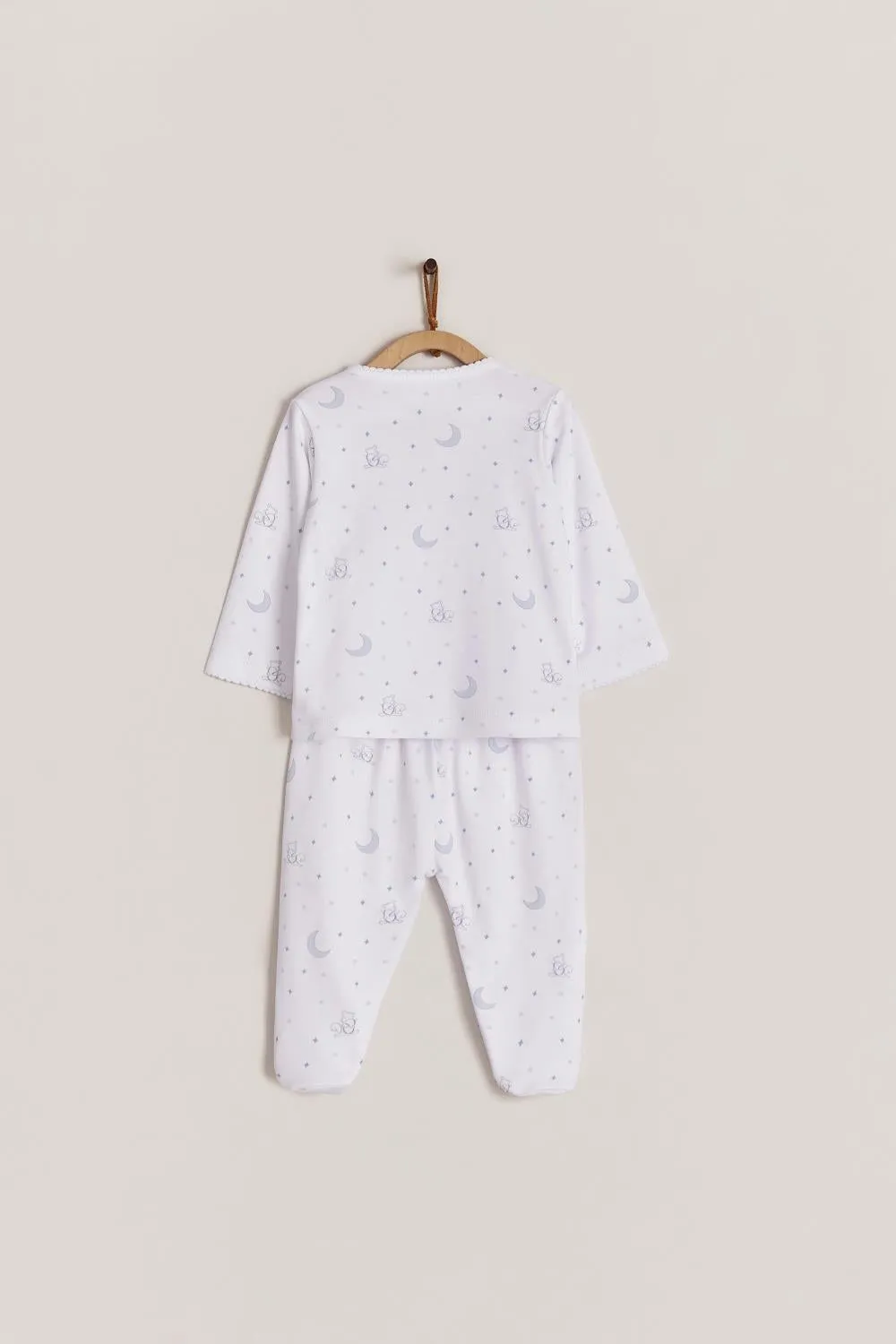 Babycottons Gustav In The Sky Kimono Set White & Light Blue