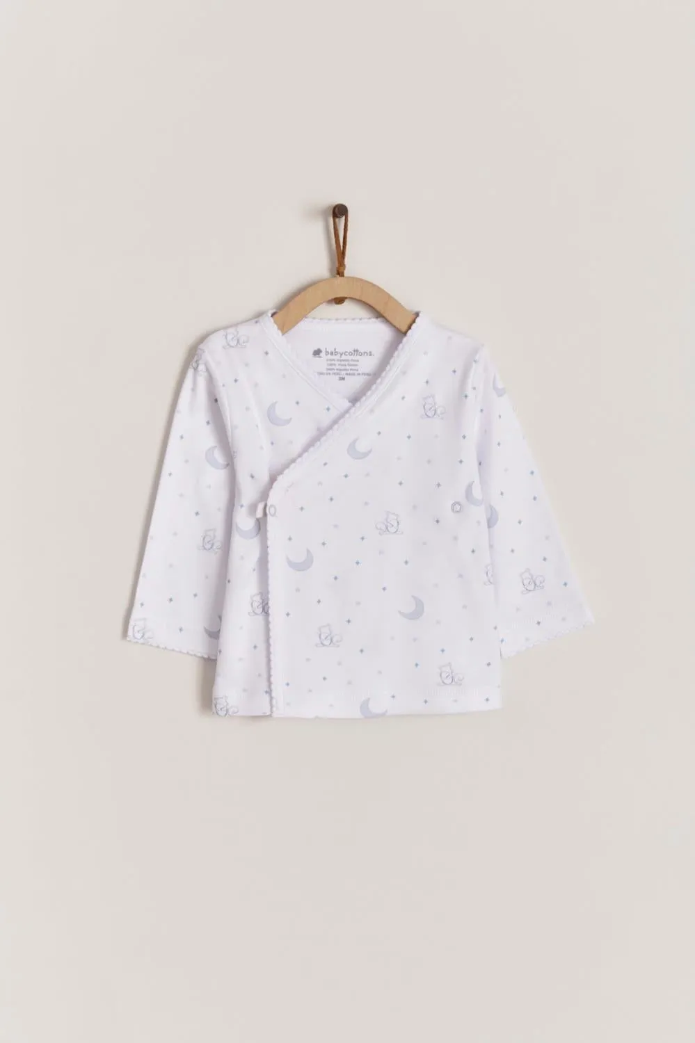 Babycottons Gustav In The Sky Kimono Set White & Light Blue