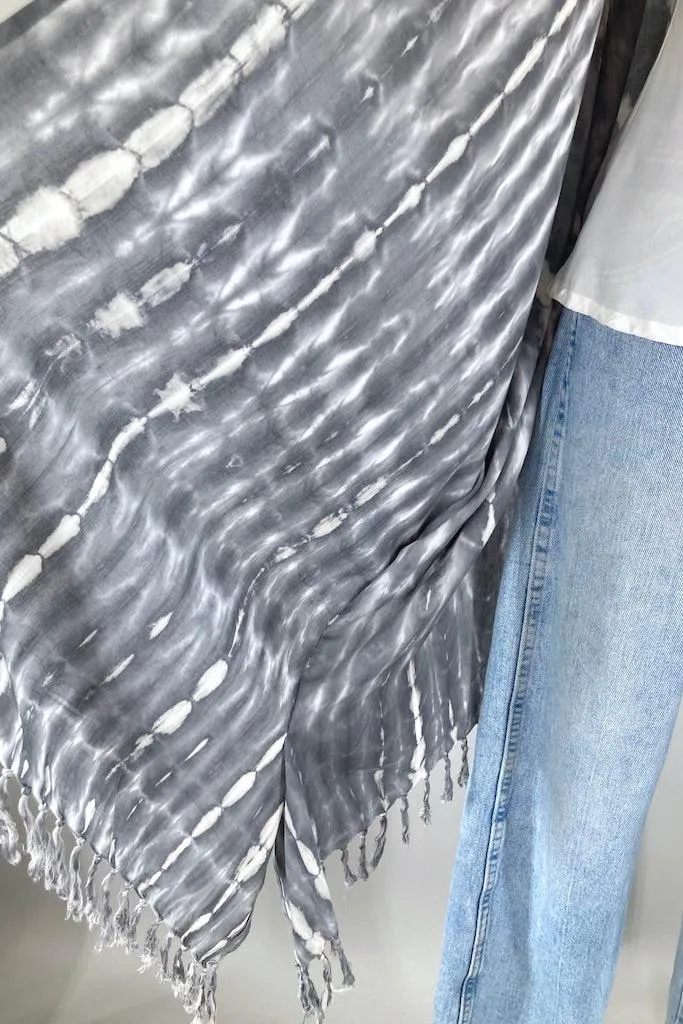 Bali Shibori - Grey Kimono Duster