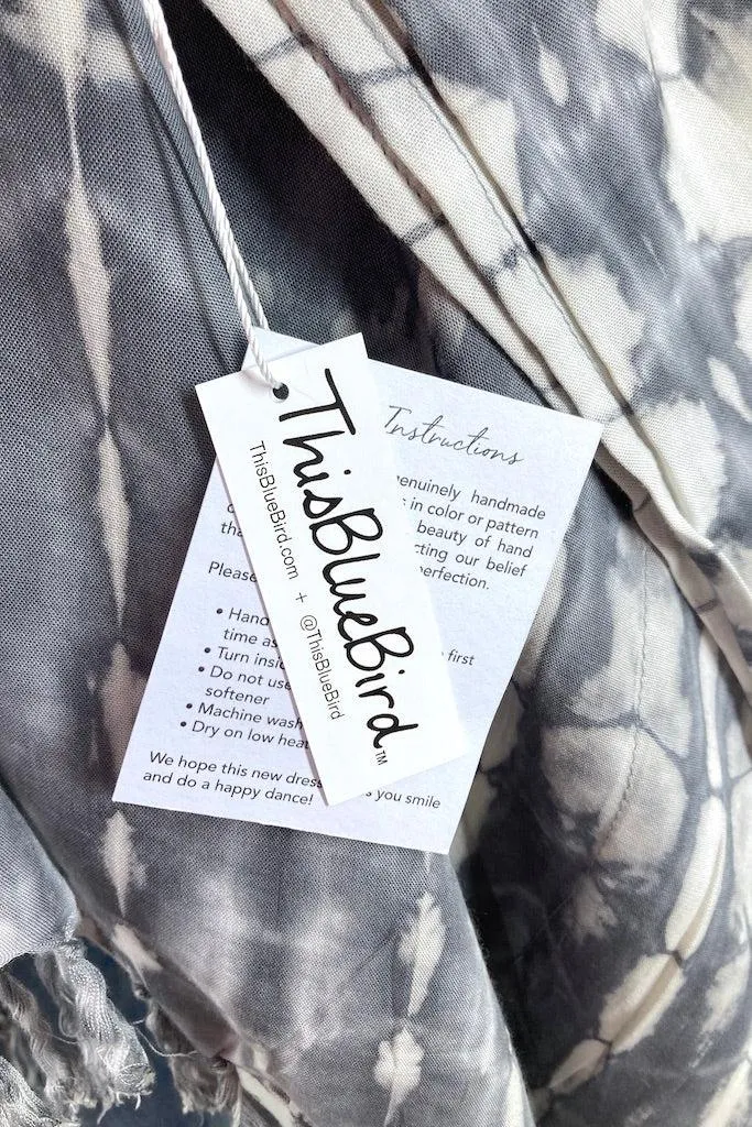 Bali Shibori - Grey Kimono Duster
