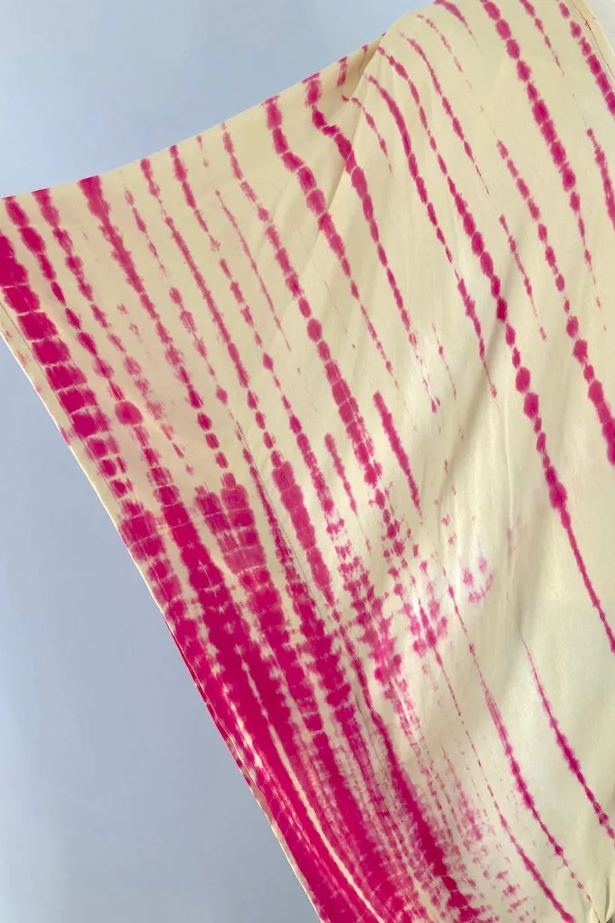 Bali Shibori - Pink Kimono Duster