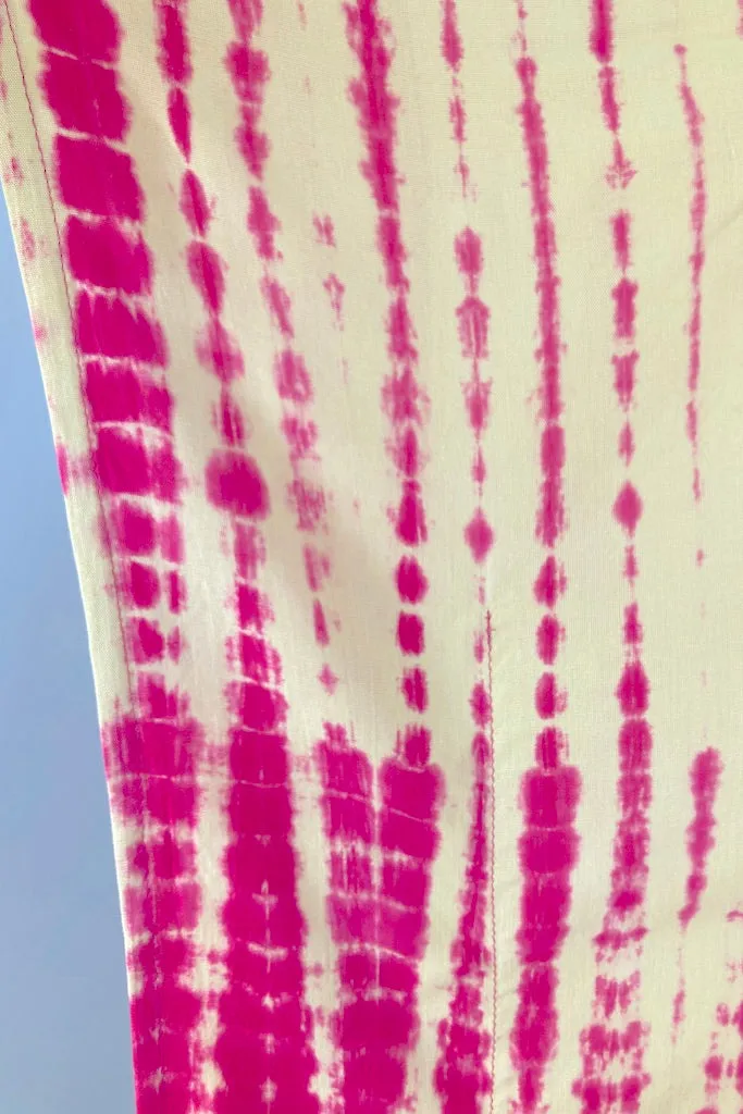 Bali Shibori - Pink Kimono Duster