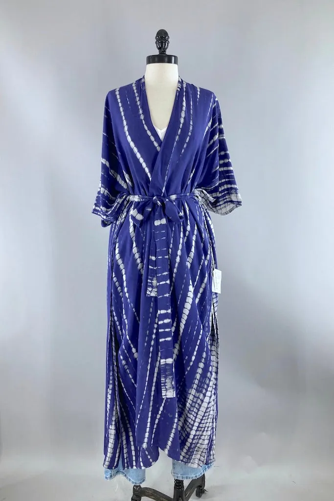Bali Shibori - Violet Kimono Robe