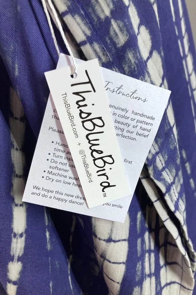 Bali Shibori - Violet Kimono Robe