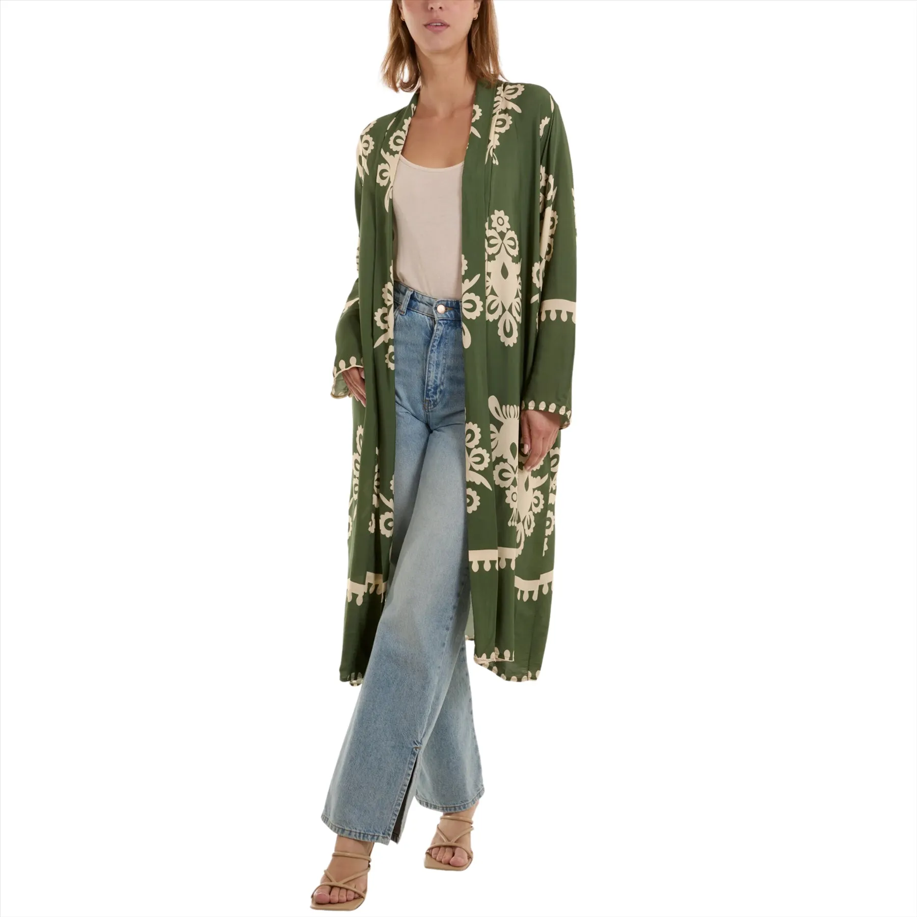 Baroque Print Longline Kimono | Various Colours