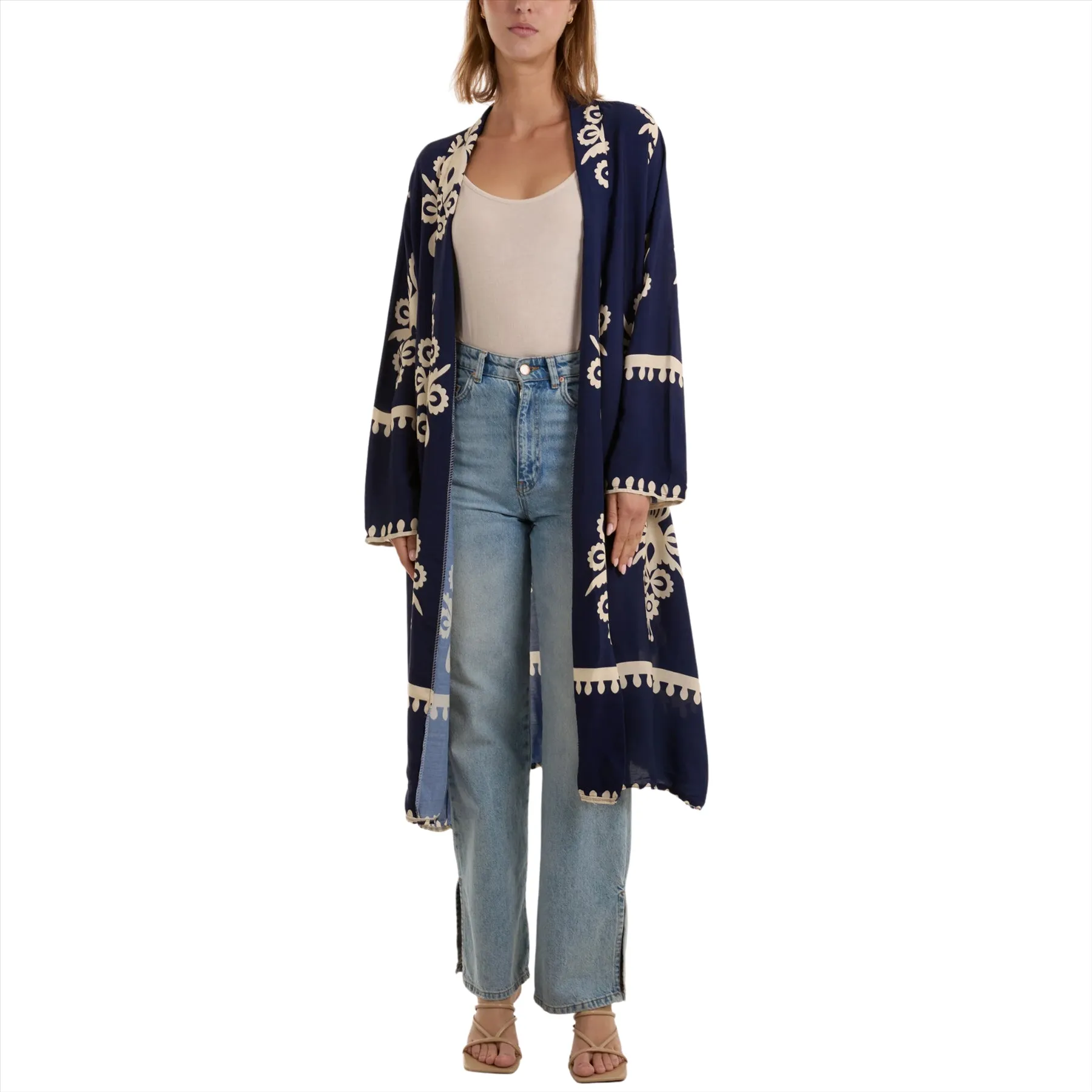 Baroque Print Longline Kimono | Various Colours