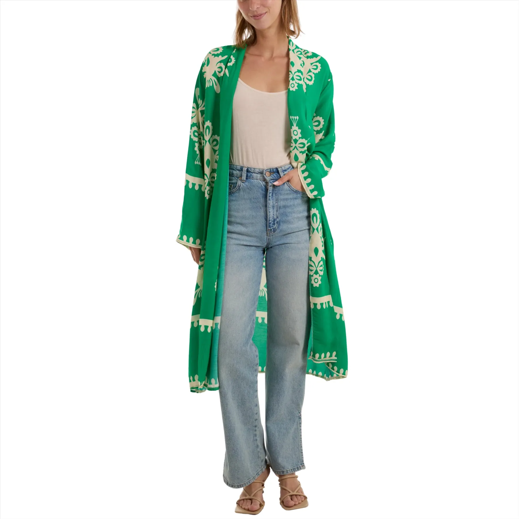 Baroque Print Longline Kimono | Various Colours