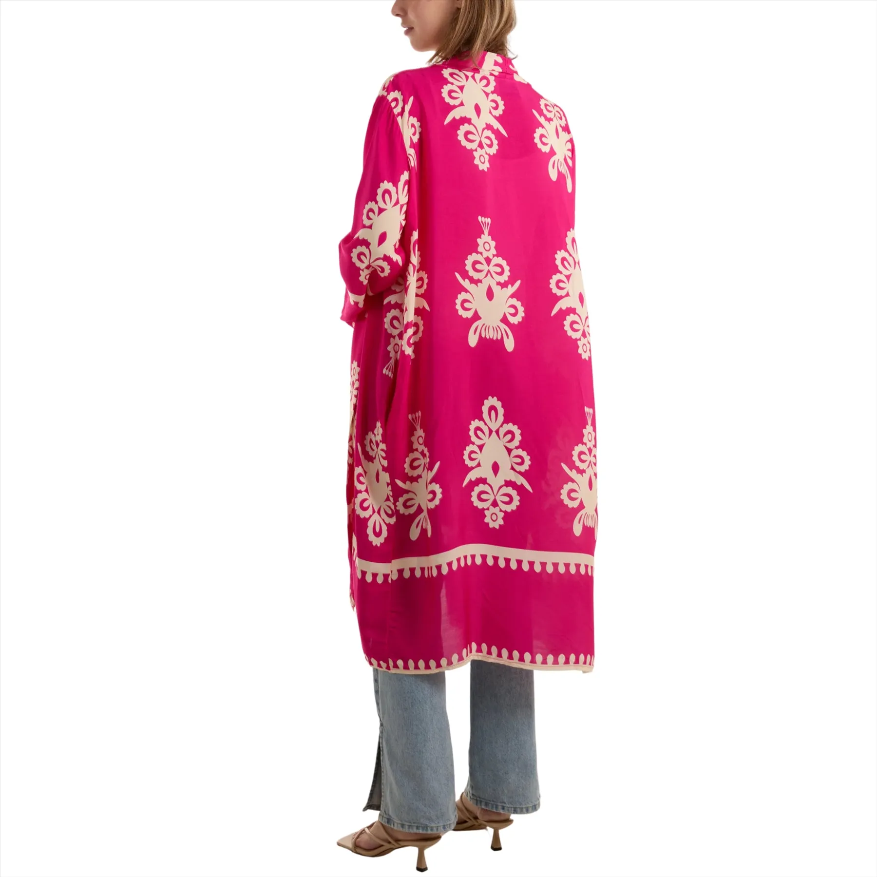 Baroque Print Longline Kimono | Various Colours