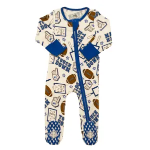 Belle Cher Bamboo Romper Blue Touchdown