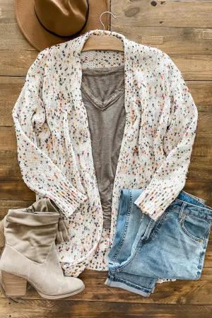 BLAKELEY Miley Dot Cardigan White