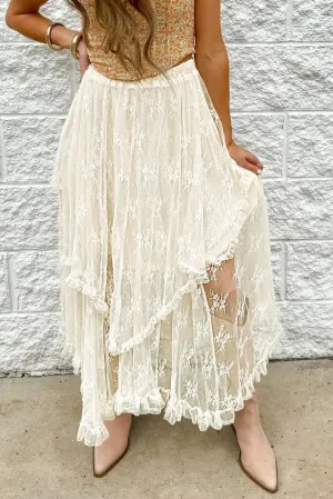 Boho Lace Maxi Skirt
