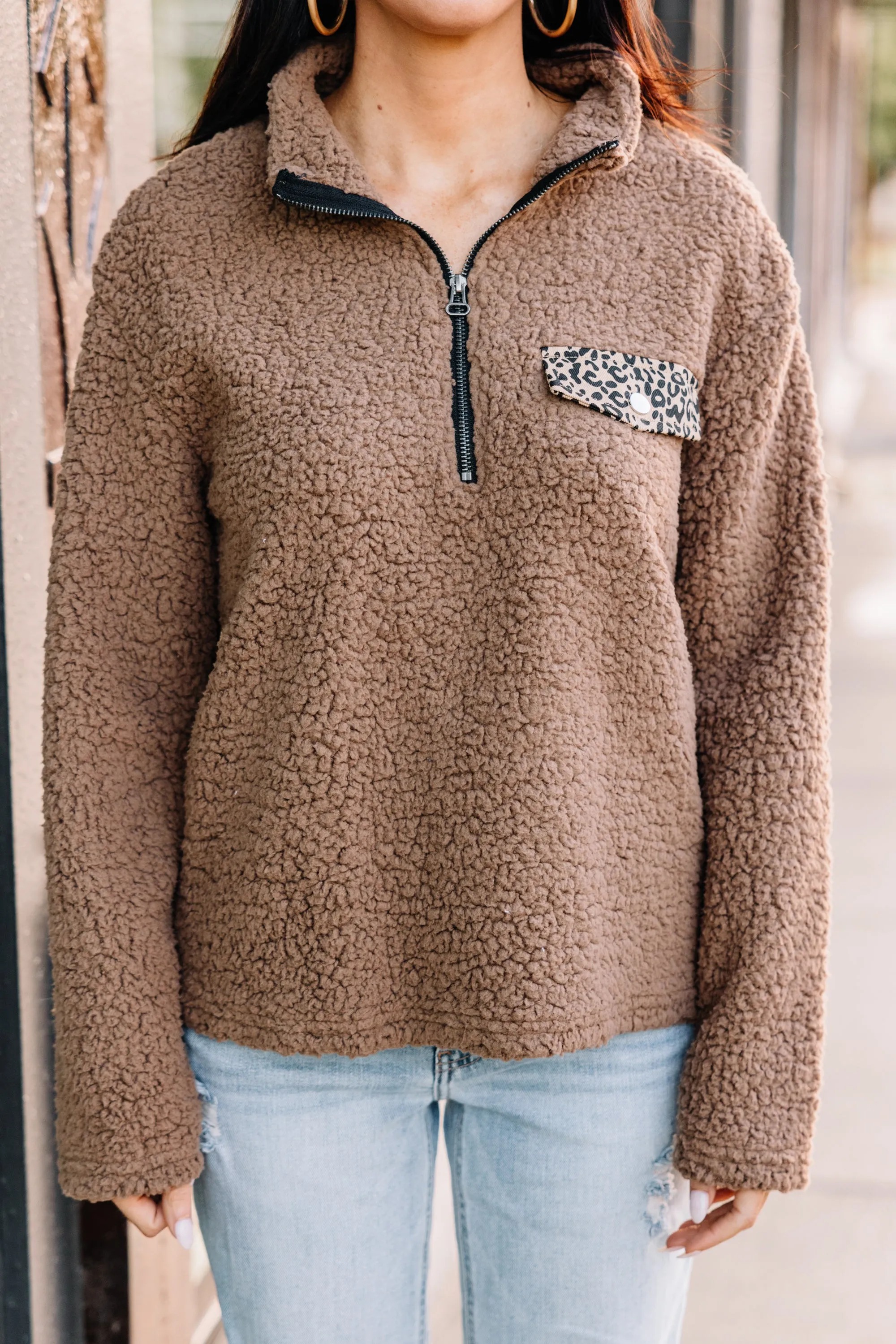 Bold Themes Mocha Brown Pullover Jacket