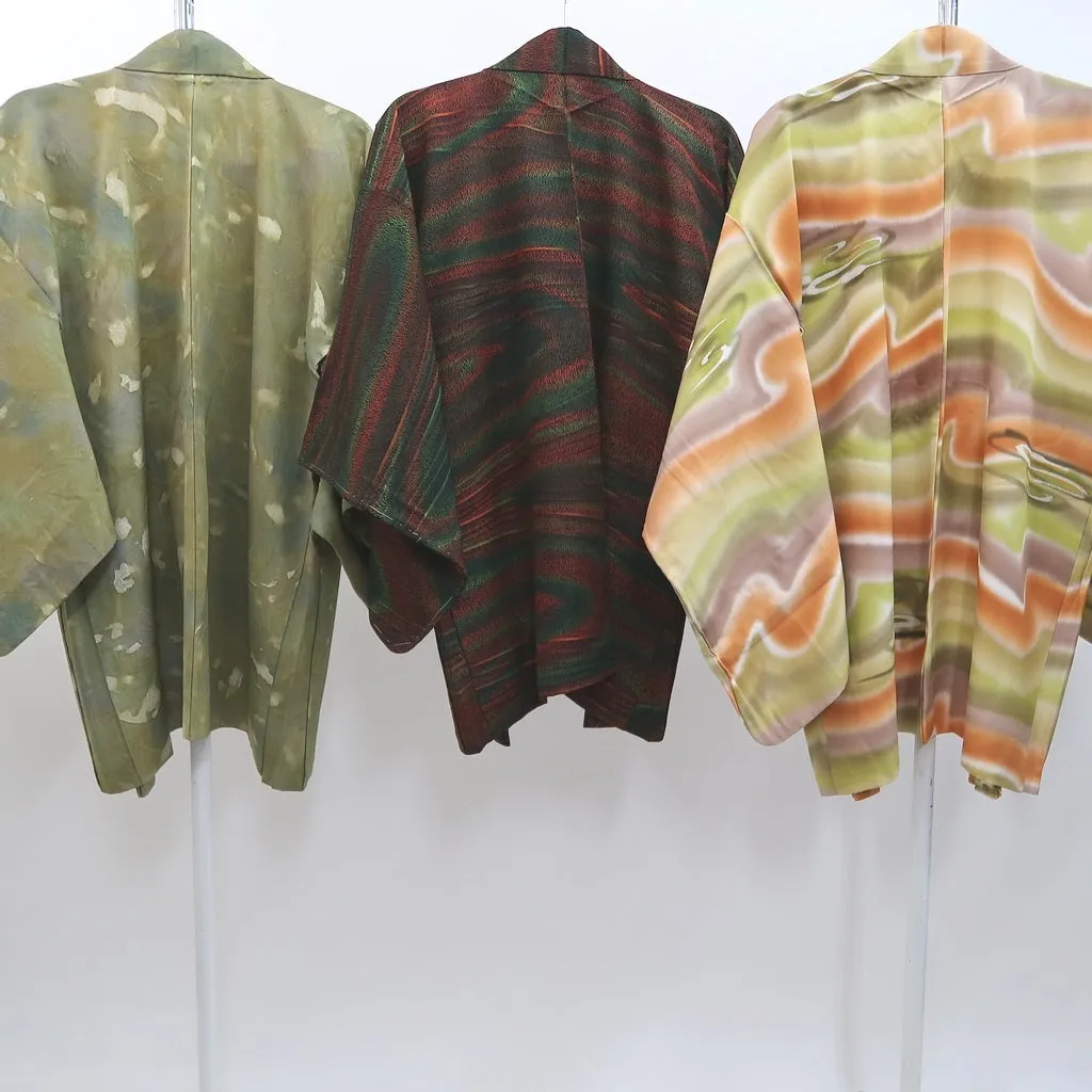Bundle 15pcs Silk Colored Haori Jacket Wholesale Bulk Free Shipping #366