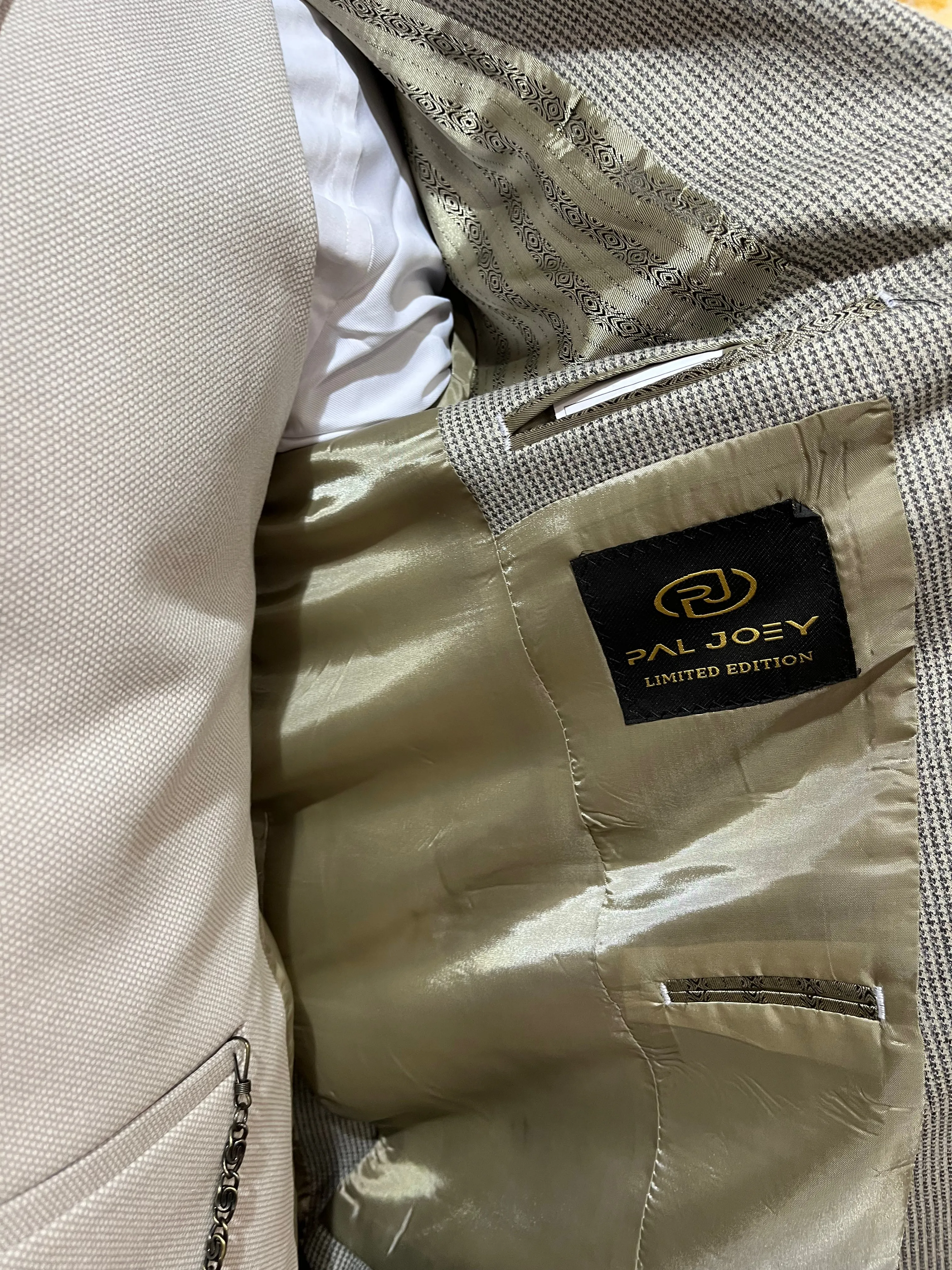 Burano - Beige/Grey/Cream 3 Piece Suit