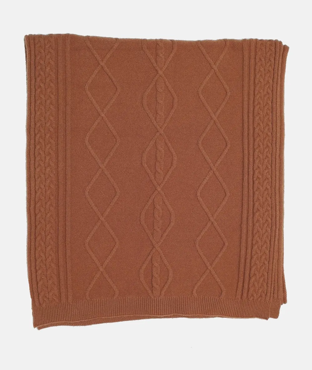 Cable-knit oversized scarf