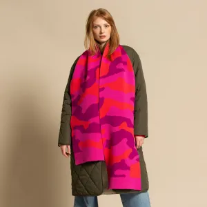 CAMO BLANKET SCARF PINK MIX