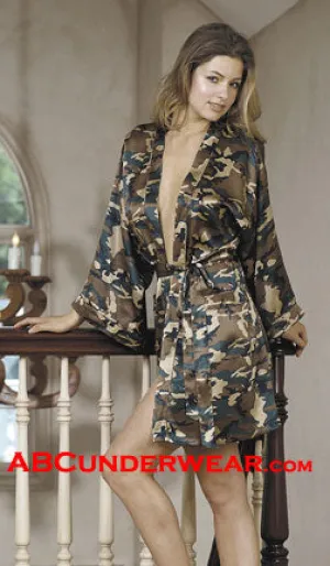 Camouflage Silk Kimono