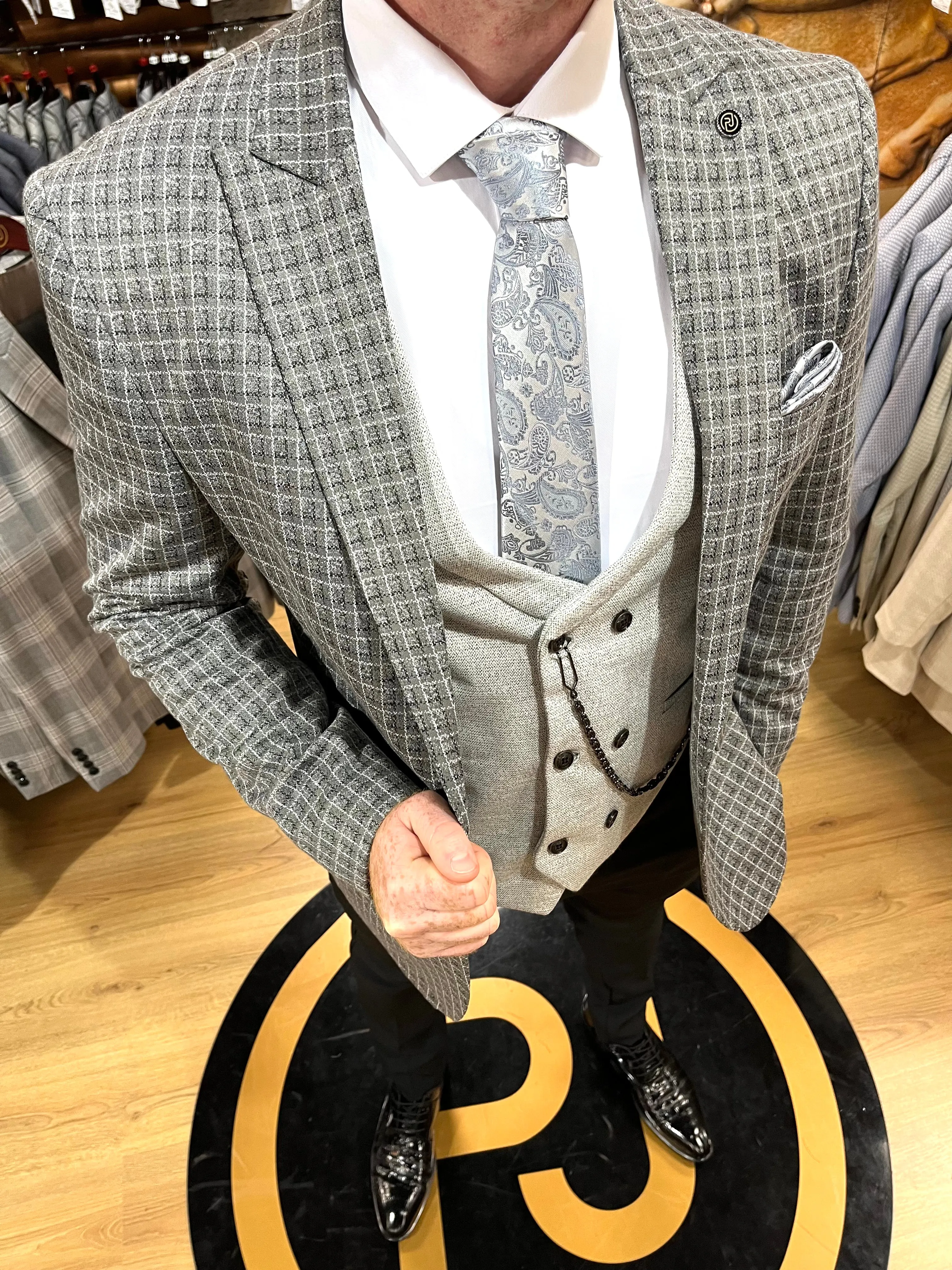 Carlos - Charcoal Grey 3 Piece Suit