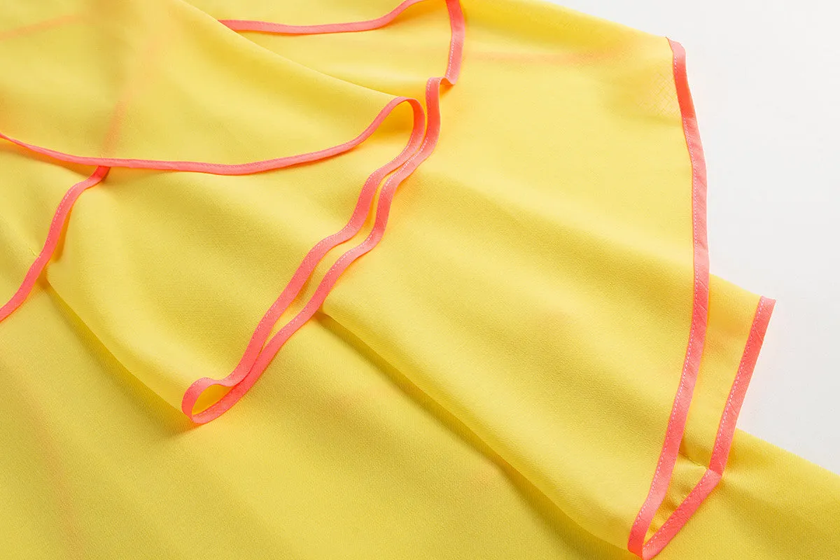 Chiffon High-low Layered Skirt