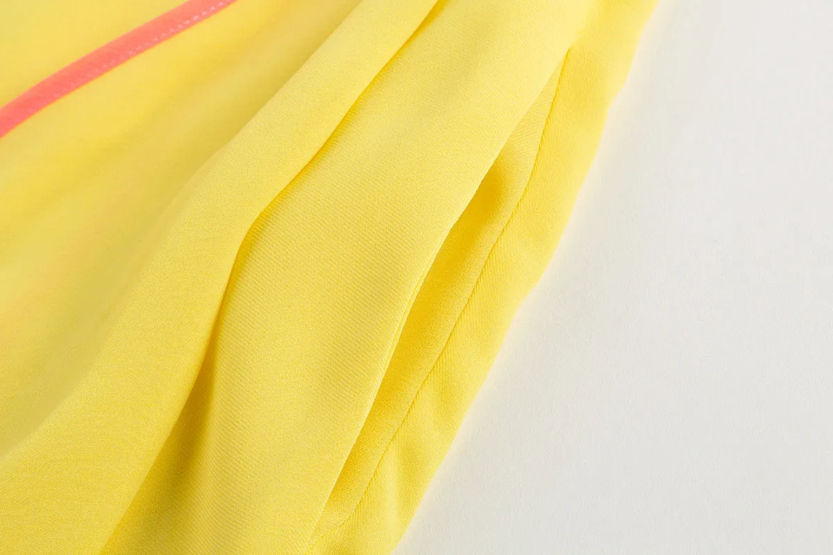 Chiffon High-low Layered Skirt