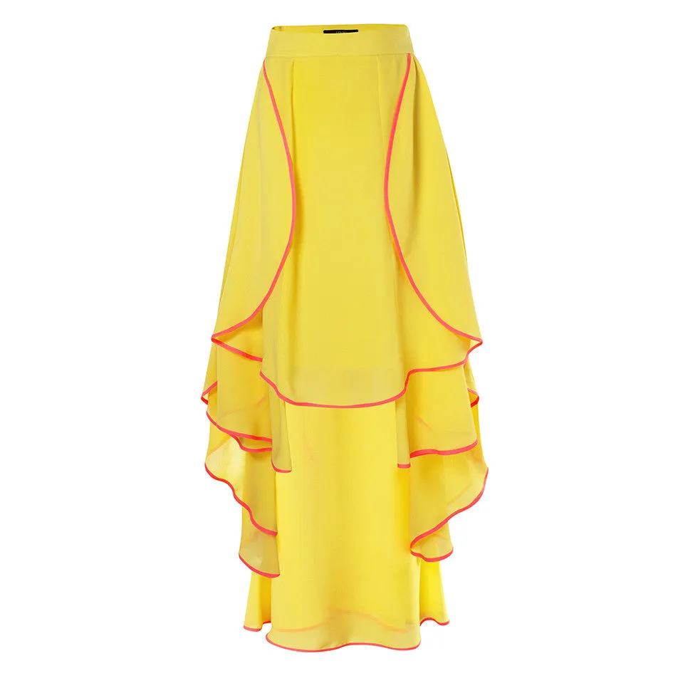 Chiffon High-low Layered Skirt