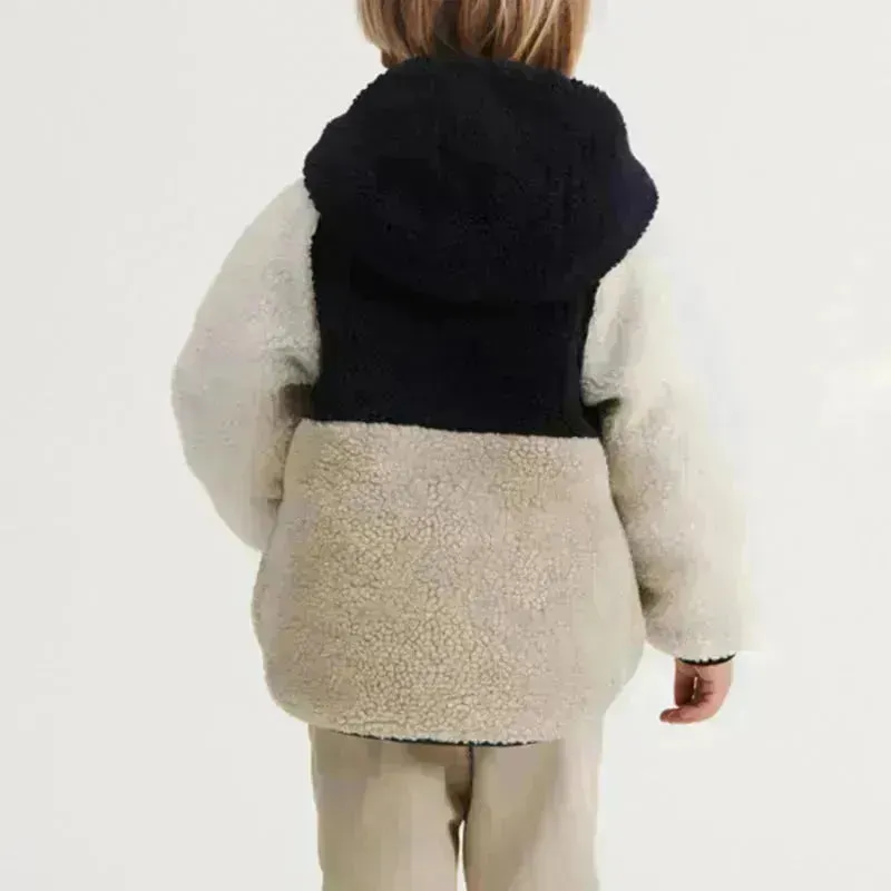 Children's Double-sided Wear Hooded Cotton Coat Jacket