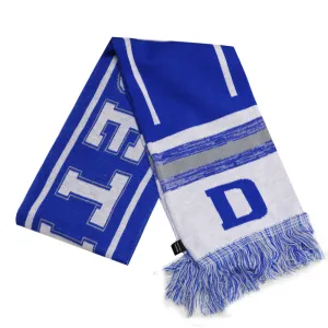City Hunter USA Adult Size Blending Colors Knit Winter Scarves (Detroit Blue/White)