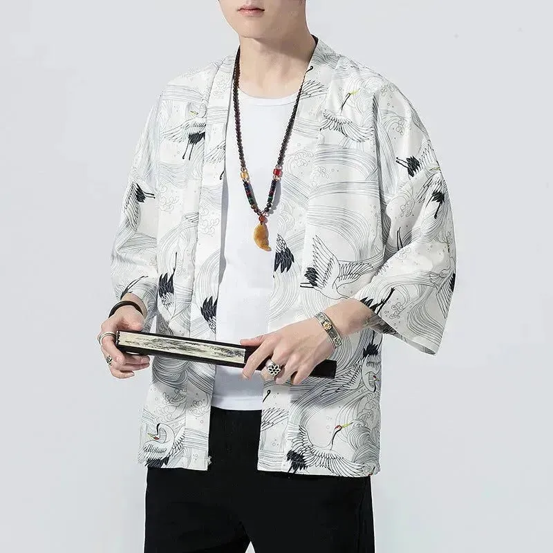 Contemporary Cropped Sleeve Japanese Kimono