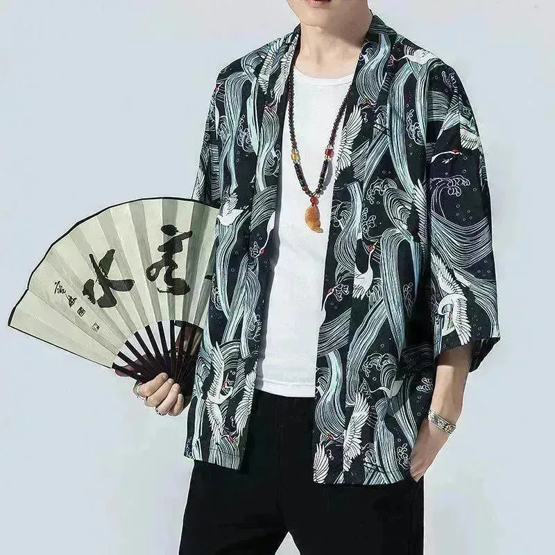 Contemporary Cropped Sleeve Japanese Kimono