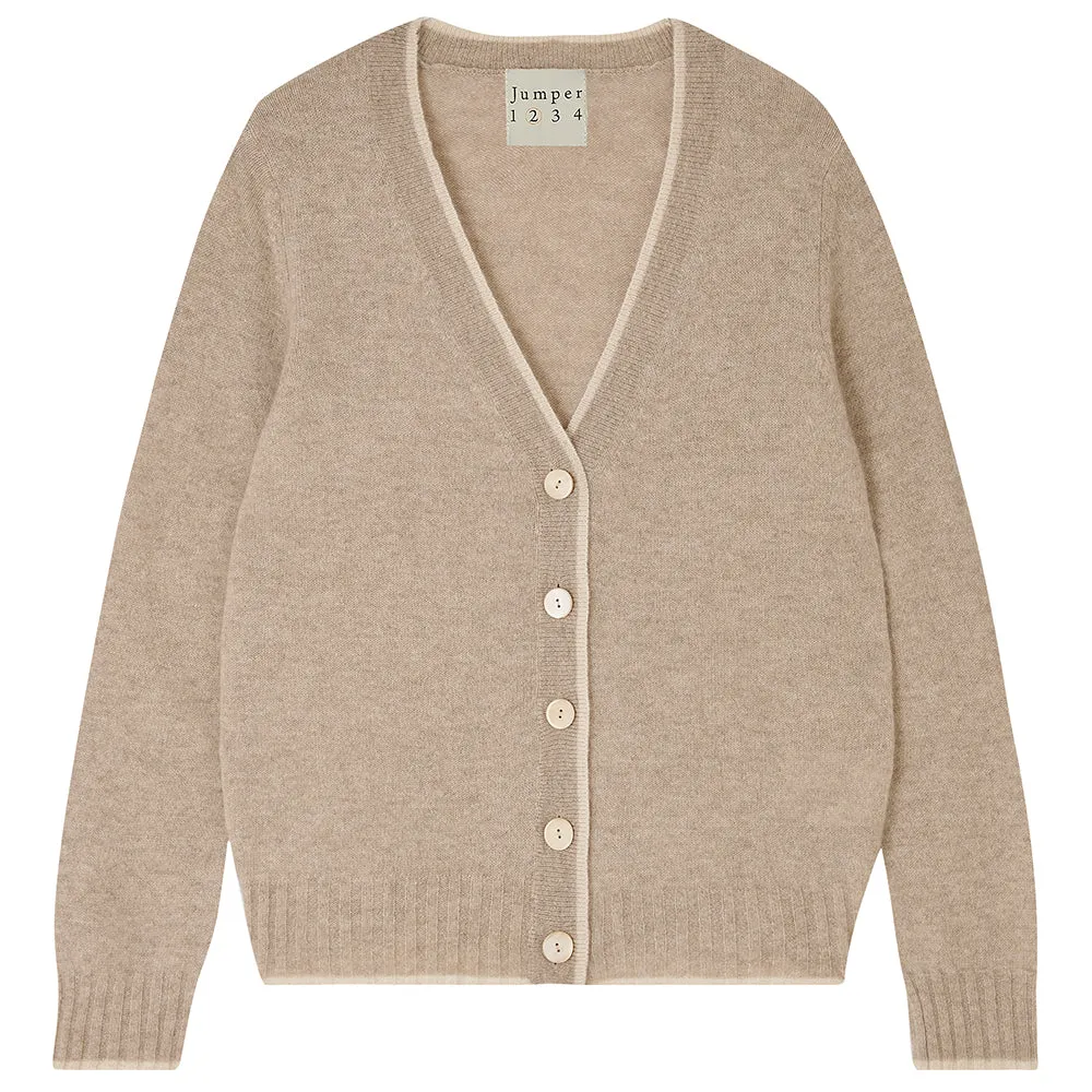 Contrast Tip Cardigan