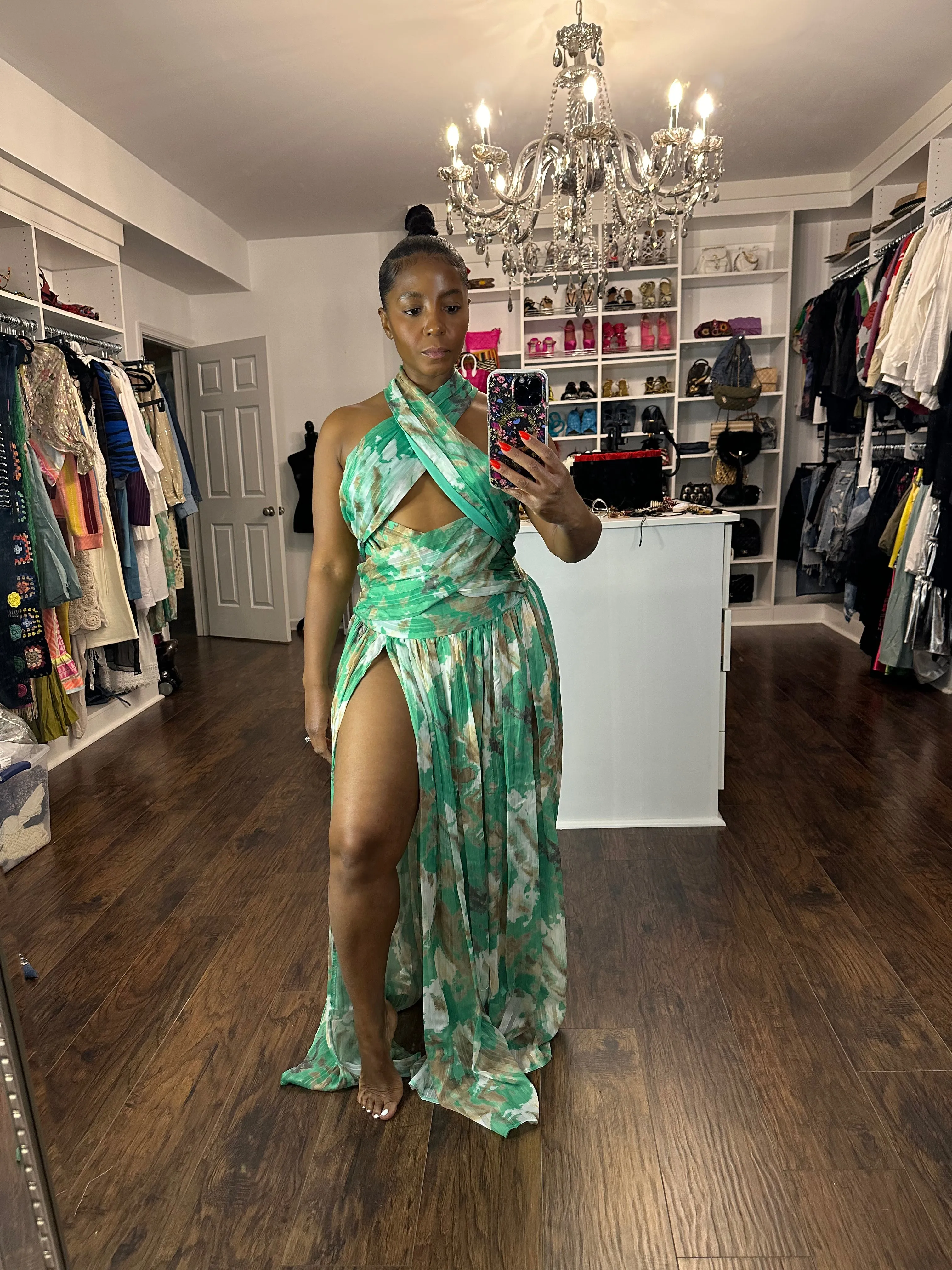 Criss Cross Maxi Dress w/ Split